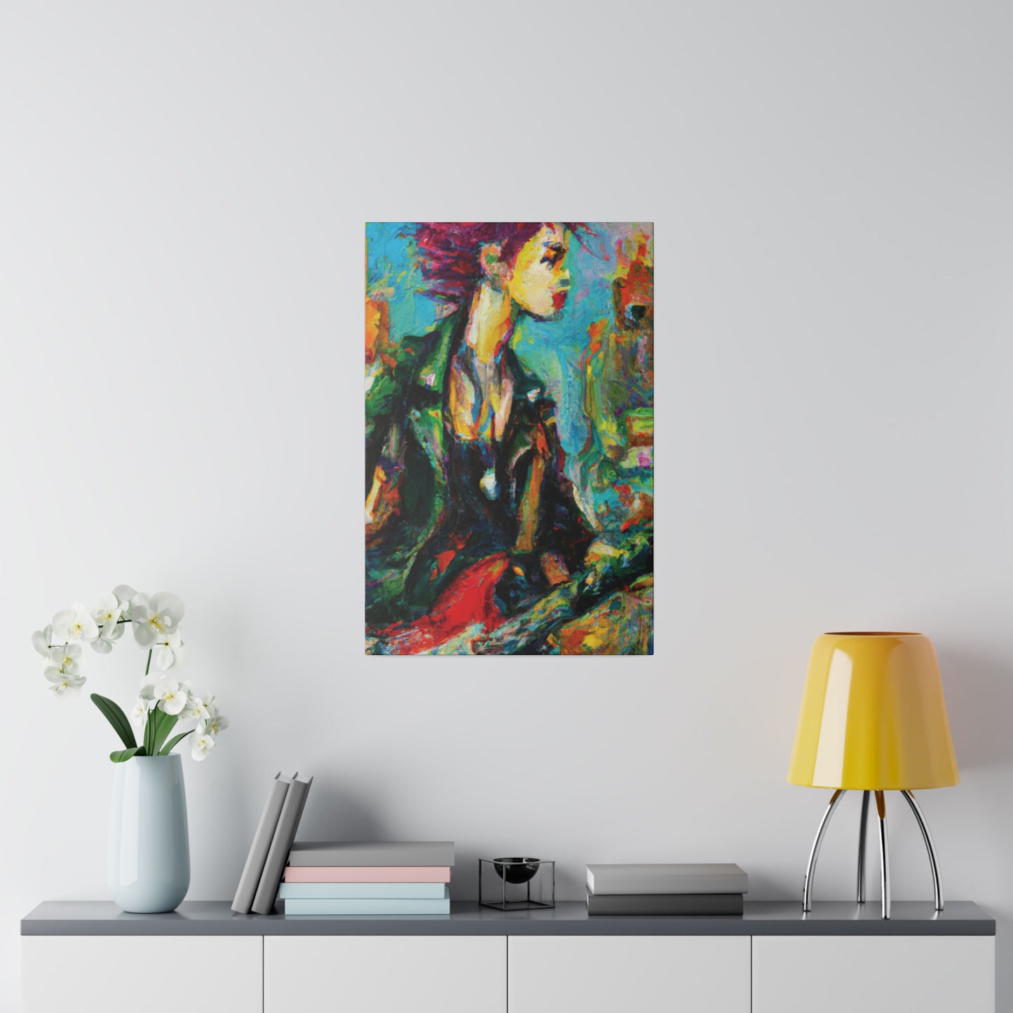 7063X - Rockstar Oil Painting Style Print | Poster | Home Decor | Wall Art | Music Art | Canvas