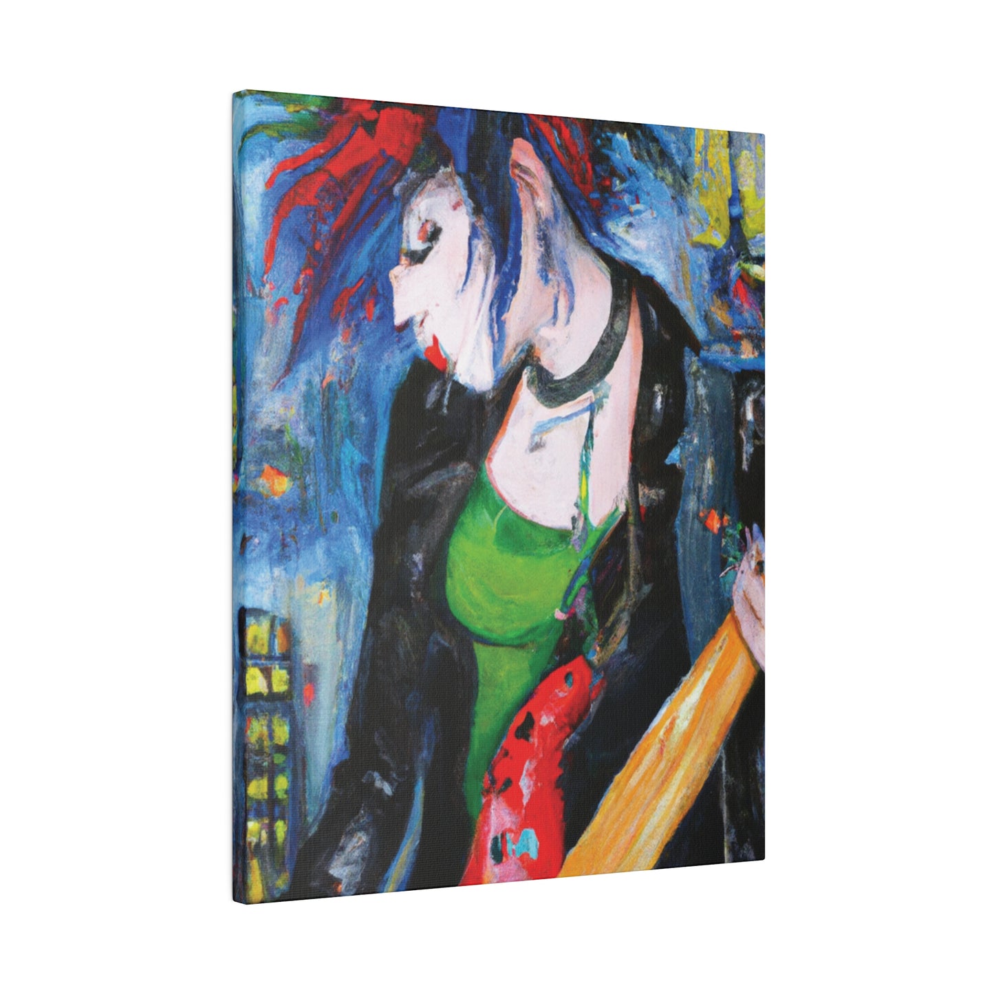 9423T - Rockstar Oil Painting Style Print | Poster | Home Decor | Wall Art | Music Art | Canvas