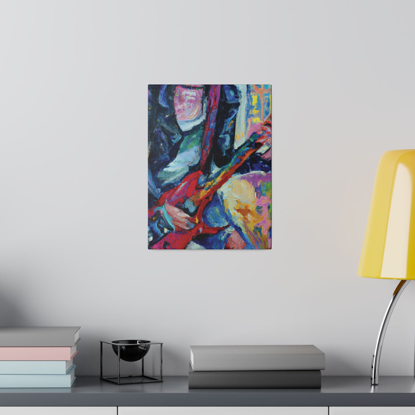 4512K - Rockstar Oil Painting Style Print | Poster | Home Decor | Wall Art | Music Art | Canvas