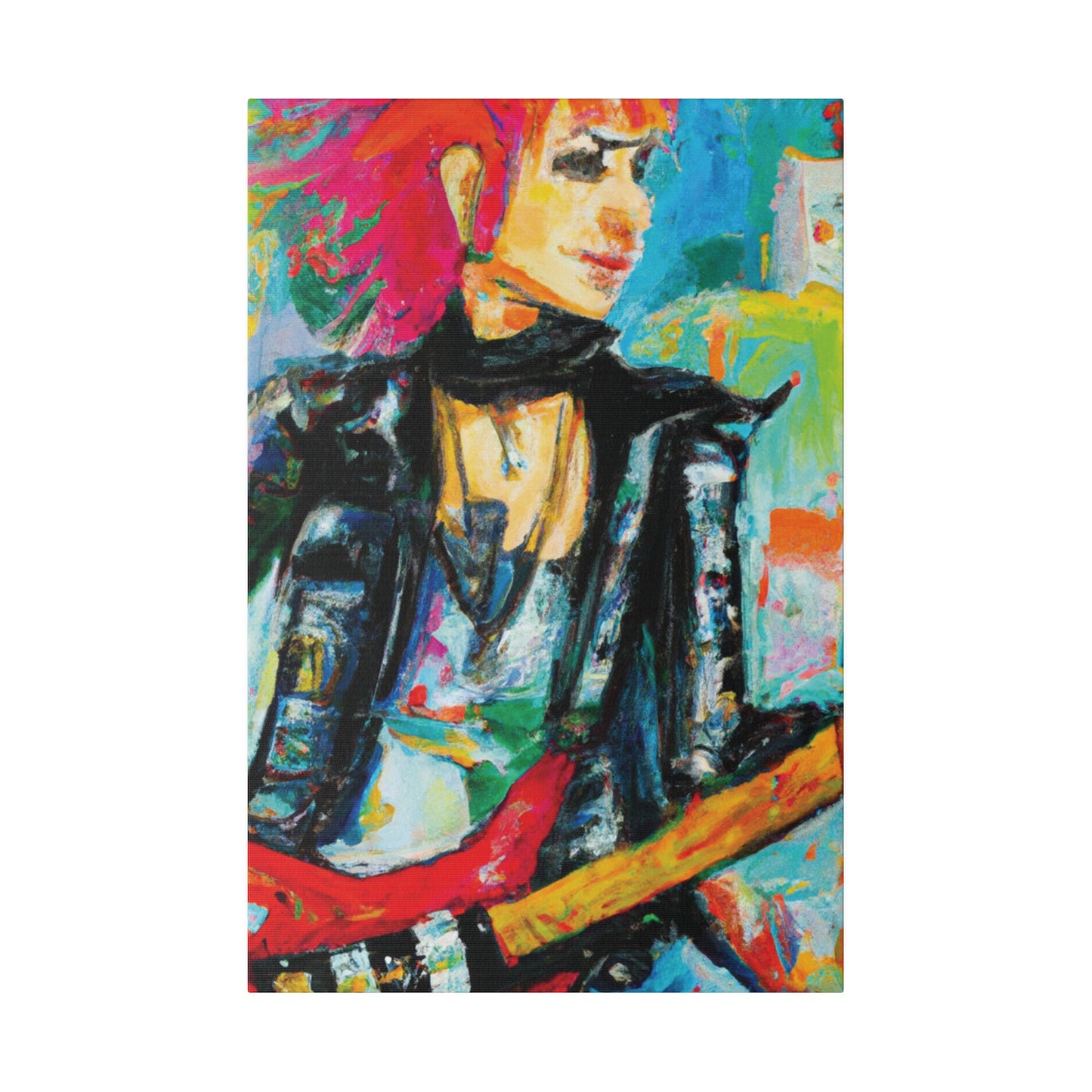 9554L - Rockstar Oil Painting Style Print | Poster | Home Decor | Wall Art | Music Art | Canvas