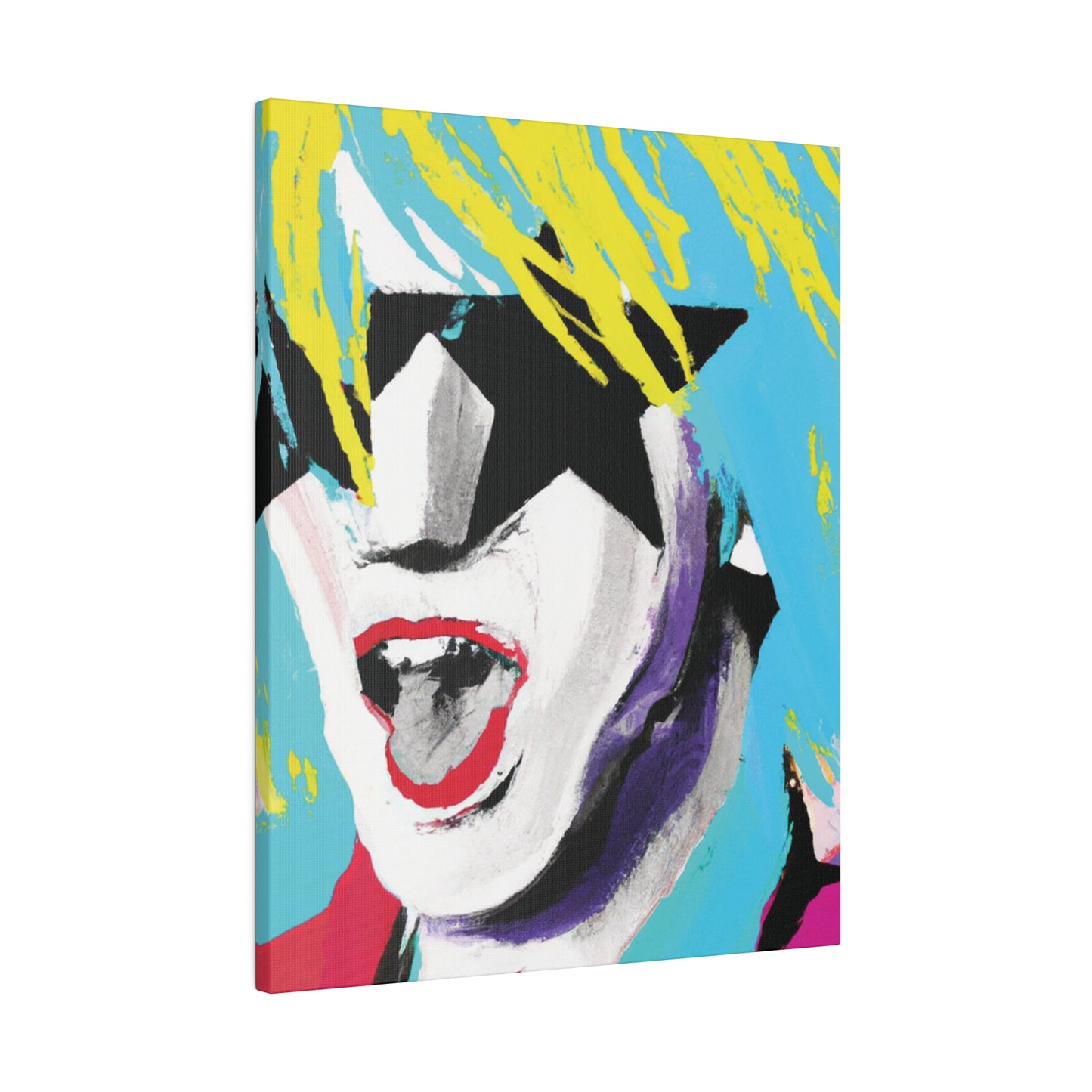 8736P - Rockstar Painting Print | Face | Abstract | Poster | Home Decor | Wall Art | Music Art | Canvas