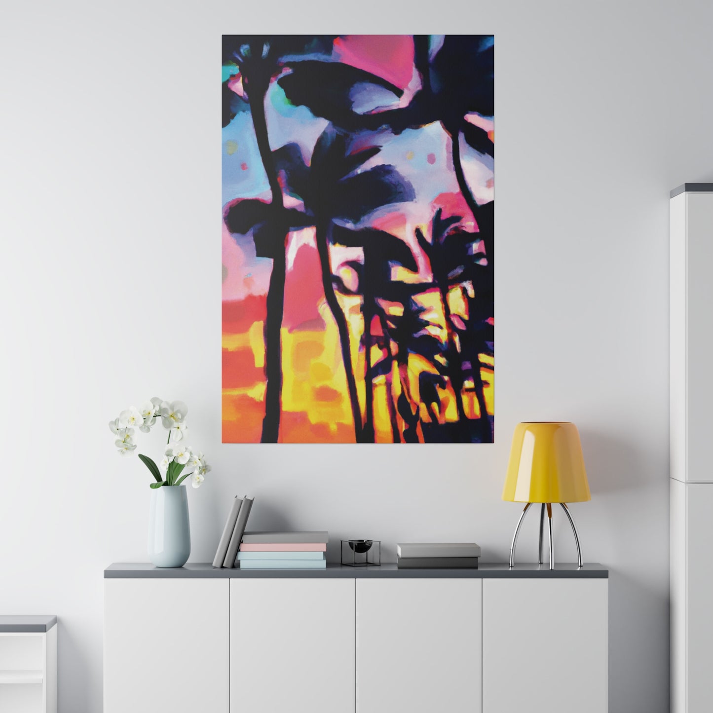 2637V - Miami Beach Sunset Painting Print | Miami | Beach | Sunset | Poster | Home Decor | Wall Art | Canvas