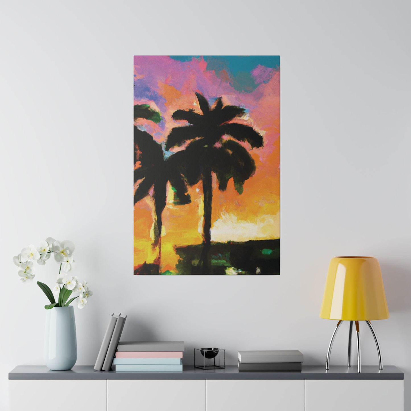 1532W - Miami Beach Sunset Painting Print | Miami | Beach | Sunset | Poster | Home Decor | Wall Art | Canvas