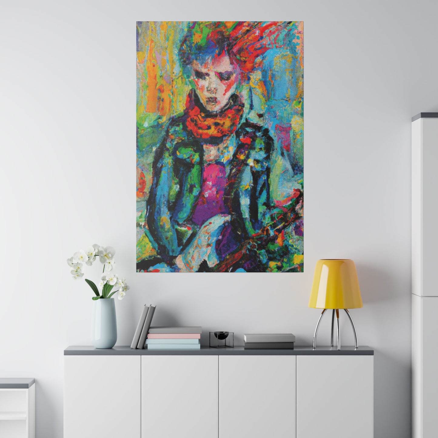 9432X - Rockstar Oil Painting Style Print | Poster | Home Decor | Wall Art | Music Art | Canvas