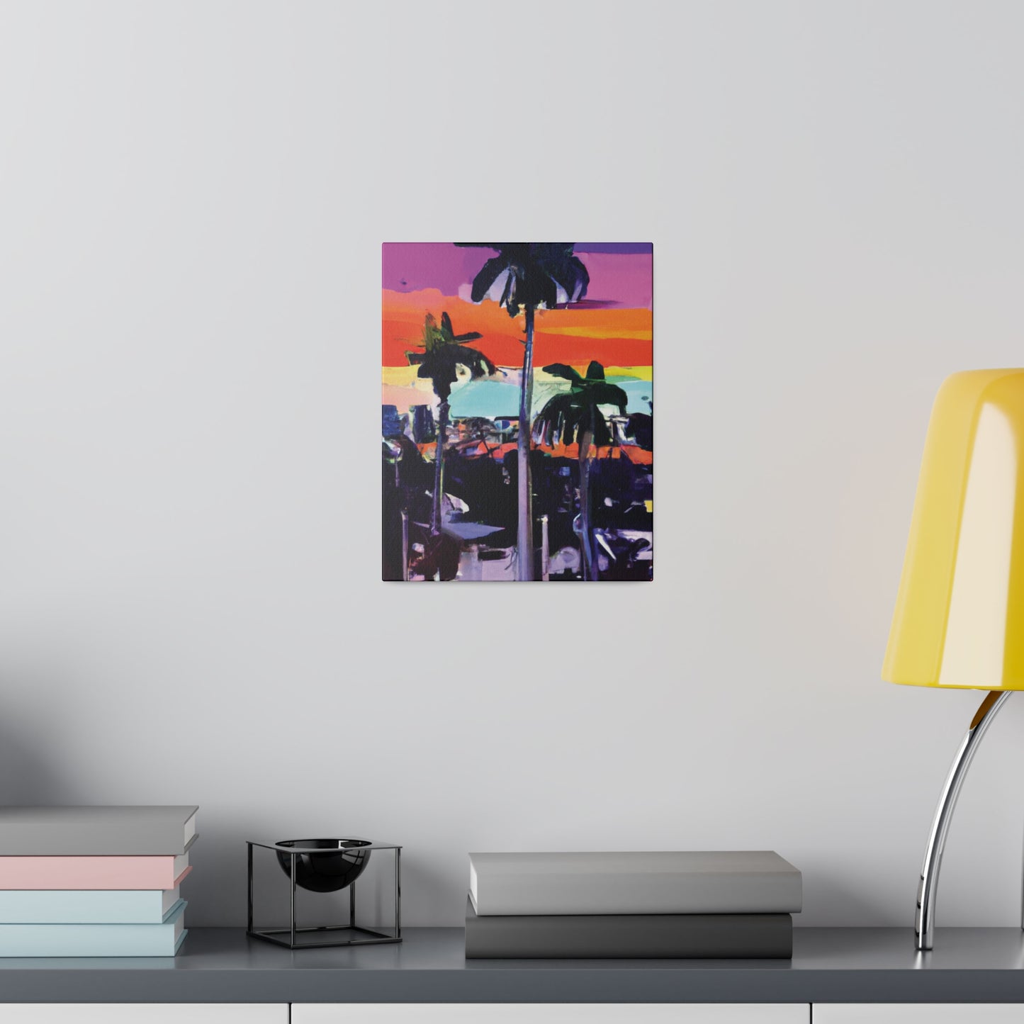 8668T - Miami Beach Sunset Painting Print | Miami | Beach | Sunset | Poster | Home Decor | Wall Art | Canvas