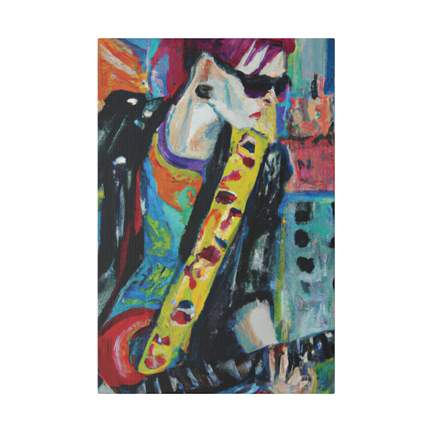 6518A - Rockstar Oil Painting Style Print | Poster | Home Decor | Wall Art | Music Art | Canvas