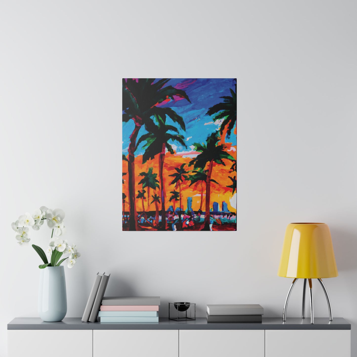 8453X - Miami Beach Sunset Painting Print | Miami | Beach | Sunset | Poster | Home Decor | Wall Art | Canvas