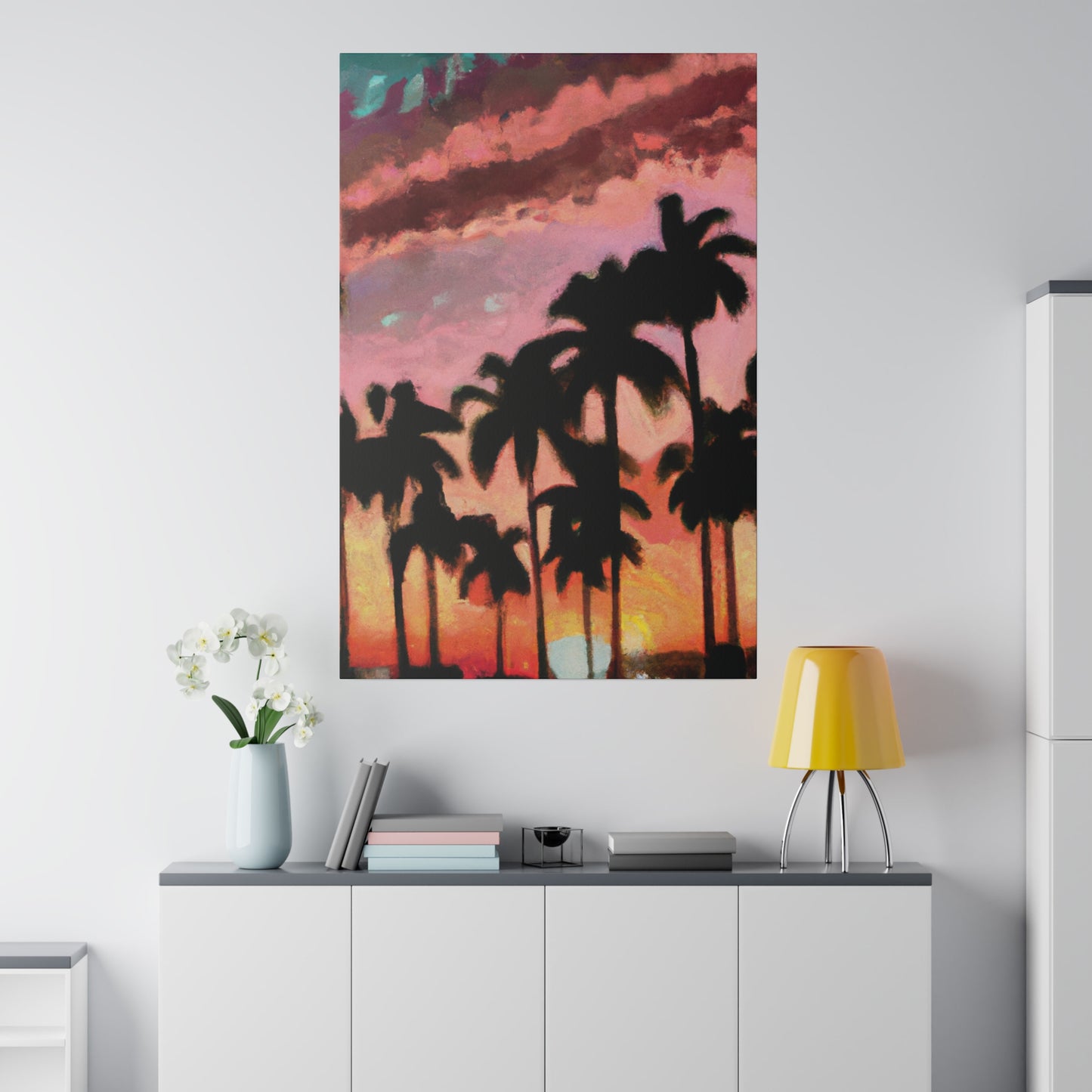 8559Q - Miami Beach Sunset Painting Print | Miami | Beach | Sunset | Poster | Home Decor | Wall Art | Canvas