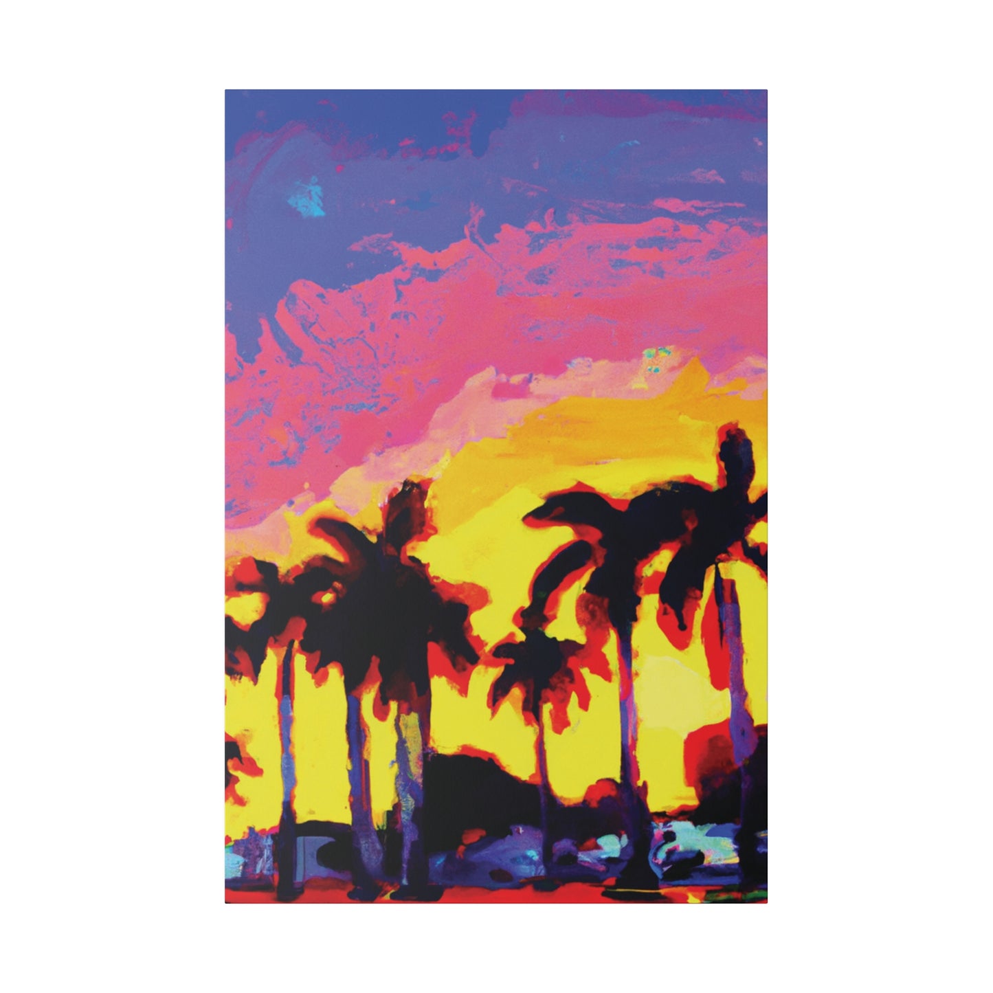 9284G - Miami Beach Sunset Painting Print | Miami | Beach | Sunset | Poster | Home Decor | Wall Art | Canvas