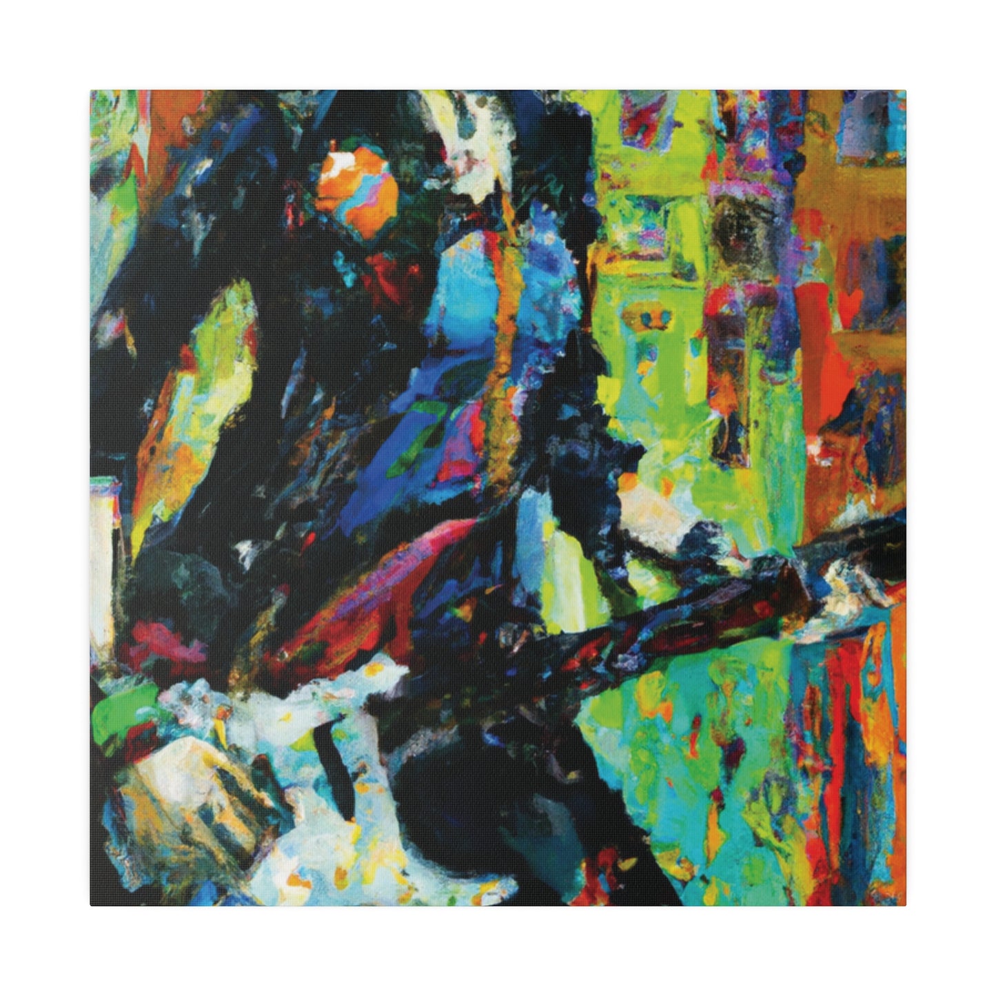 2760G - Rockstar Oil Painting Style Print | Poster | Home Decor | Wall Art | Music Art | Canvas