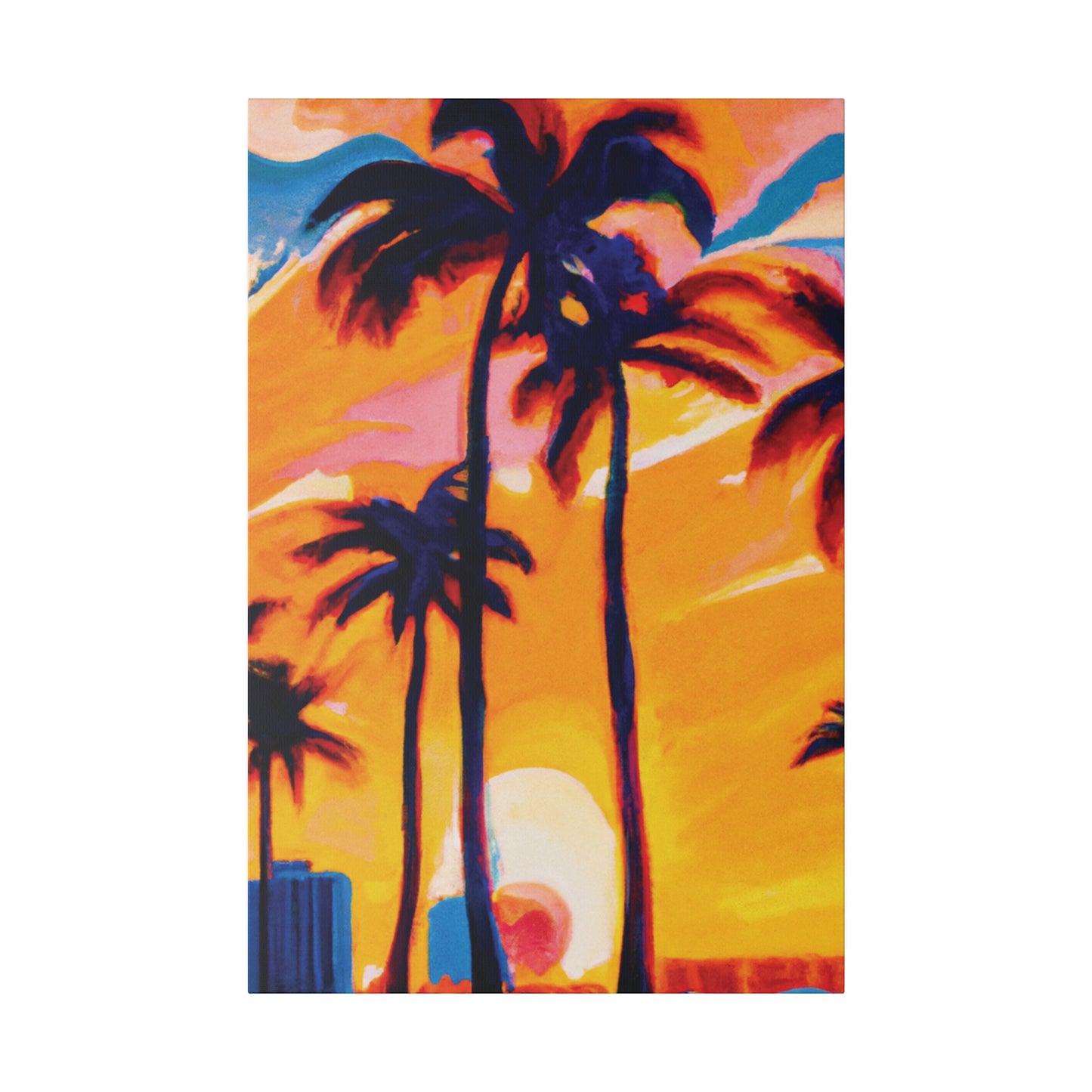 2067G - Miami Beach Sunset Painting Print | Miami | Beach | Sunset | Poster | Home Decor | Wall Art | Canvas