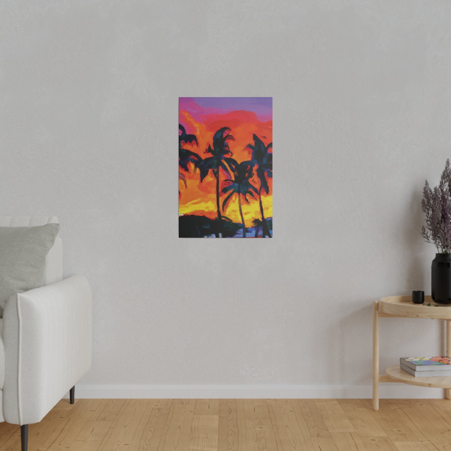 7487R - Miami Beach Sunset Painting Print | Miami | Beach | Sunset | Poster | Home Decor | Wall Art | Canvas