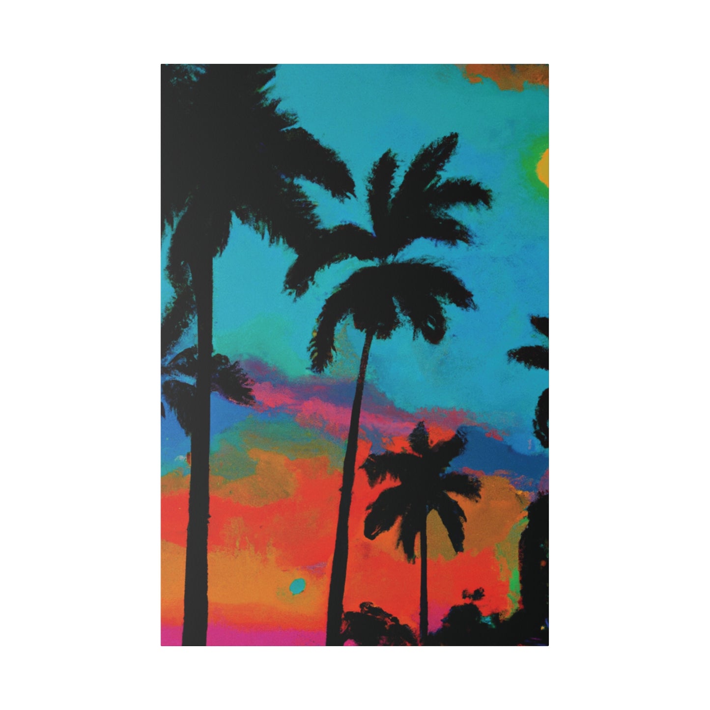 2838A - Miami Beach Sunset Painting Print | Miami | Beach | Sunset | Poster | Home Decor | Wall Art | Canvas