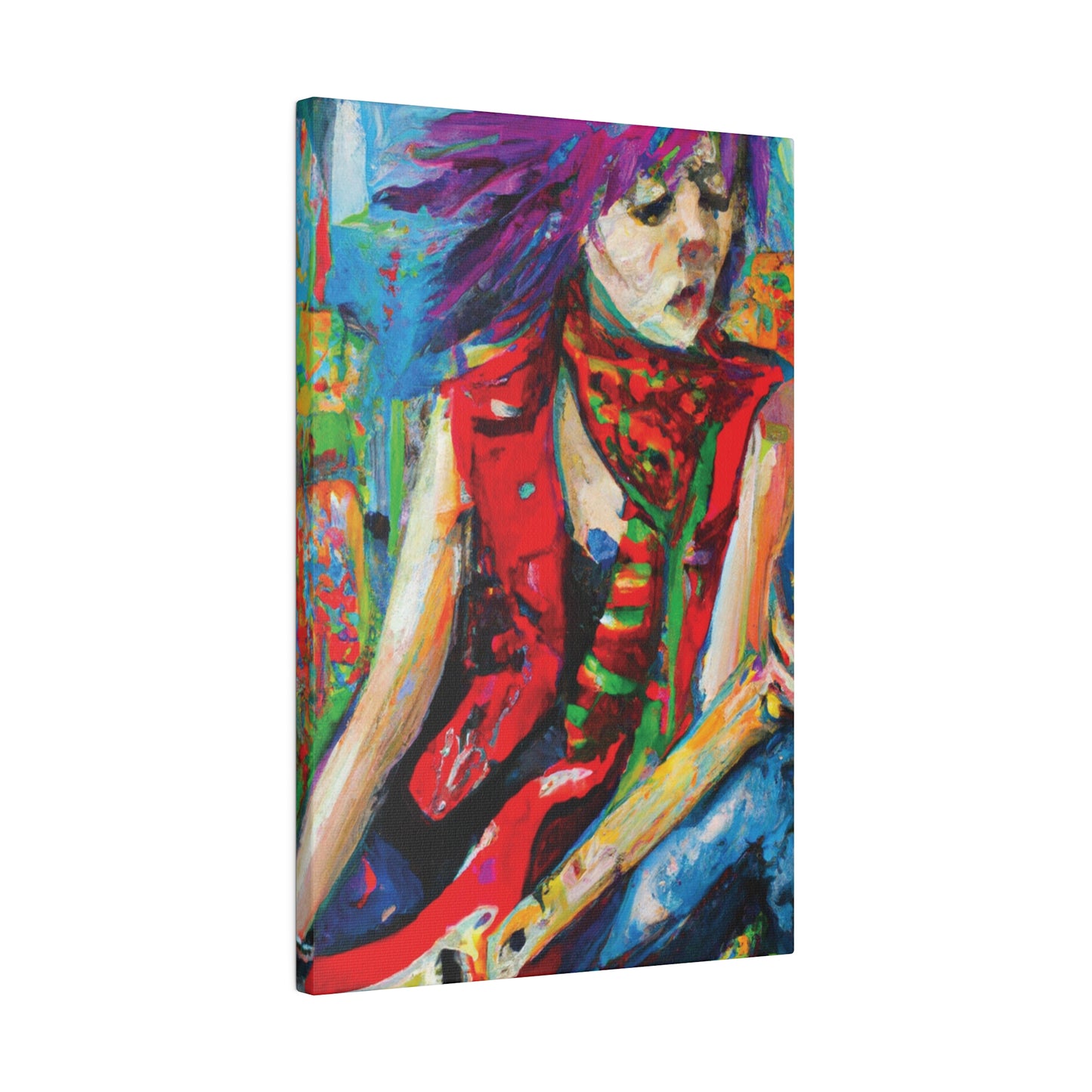 6732Q - Rockstar Oil Painting Style Print | Poster | Home Decor | Wall Art | Music Art | Canvas