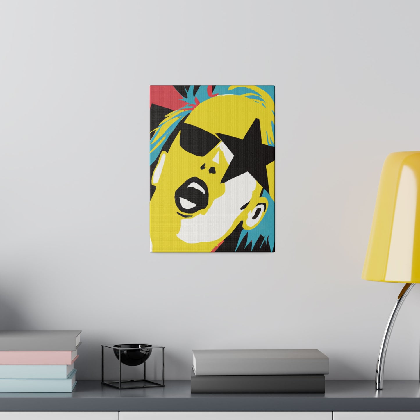 3688R - Rockstar Painting Print | Face | Abstract | Poster | Home Decor | Wall Art | Music Art | Canvas