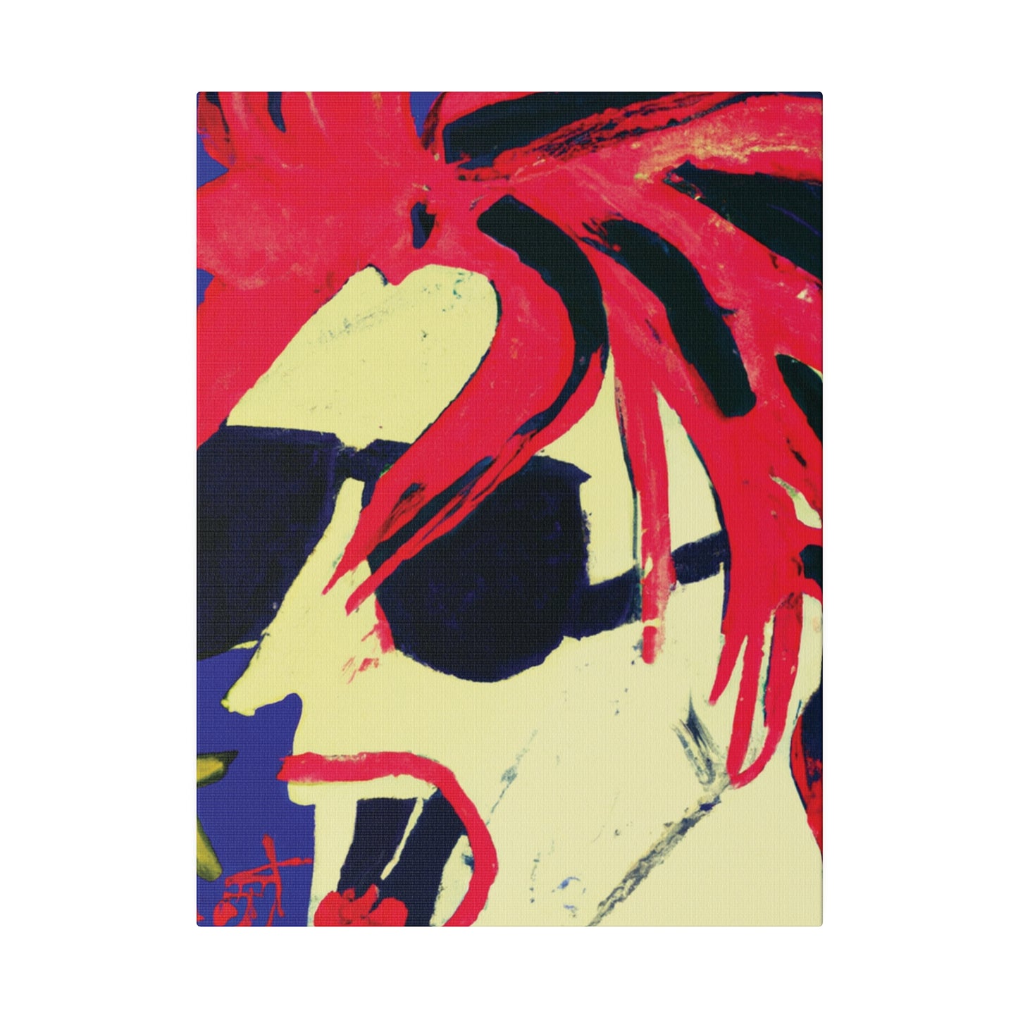 8409V - Rockstar Painting Print | Face | Abstract | Poster | Home Decor | Wall Art | Music Art | Canvas