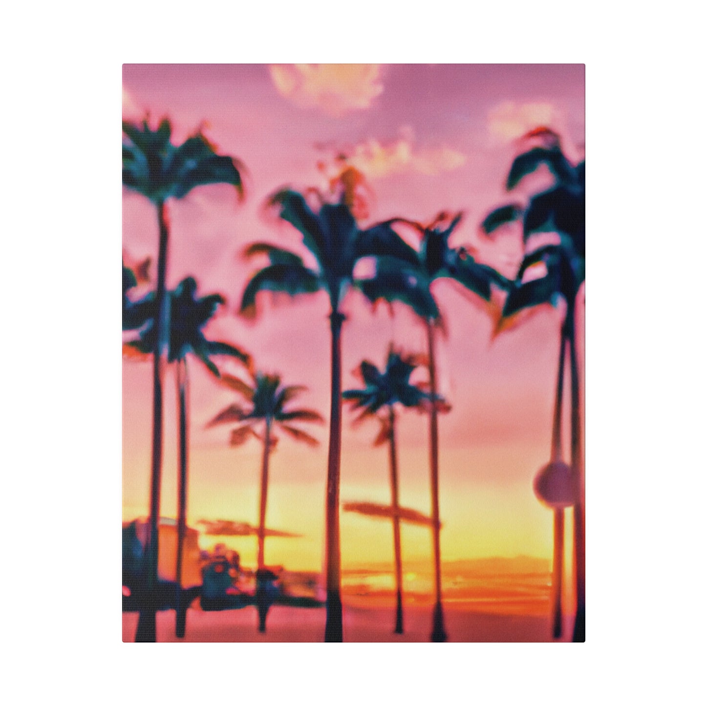 8183G - Miami Beach Sunset Painting Print | Miami | Beach | Sunset | Poster | Home Decor | Wall Art | Canvas