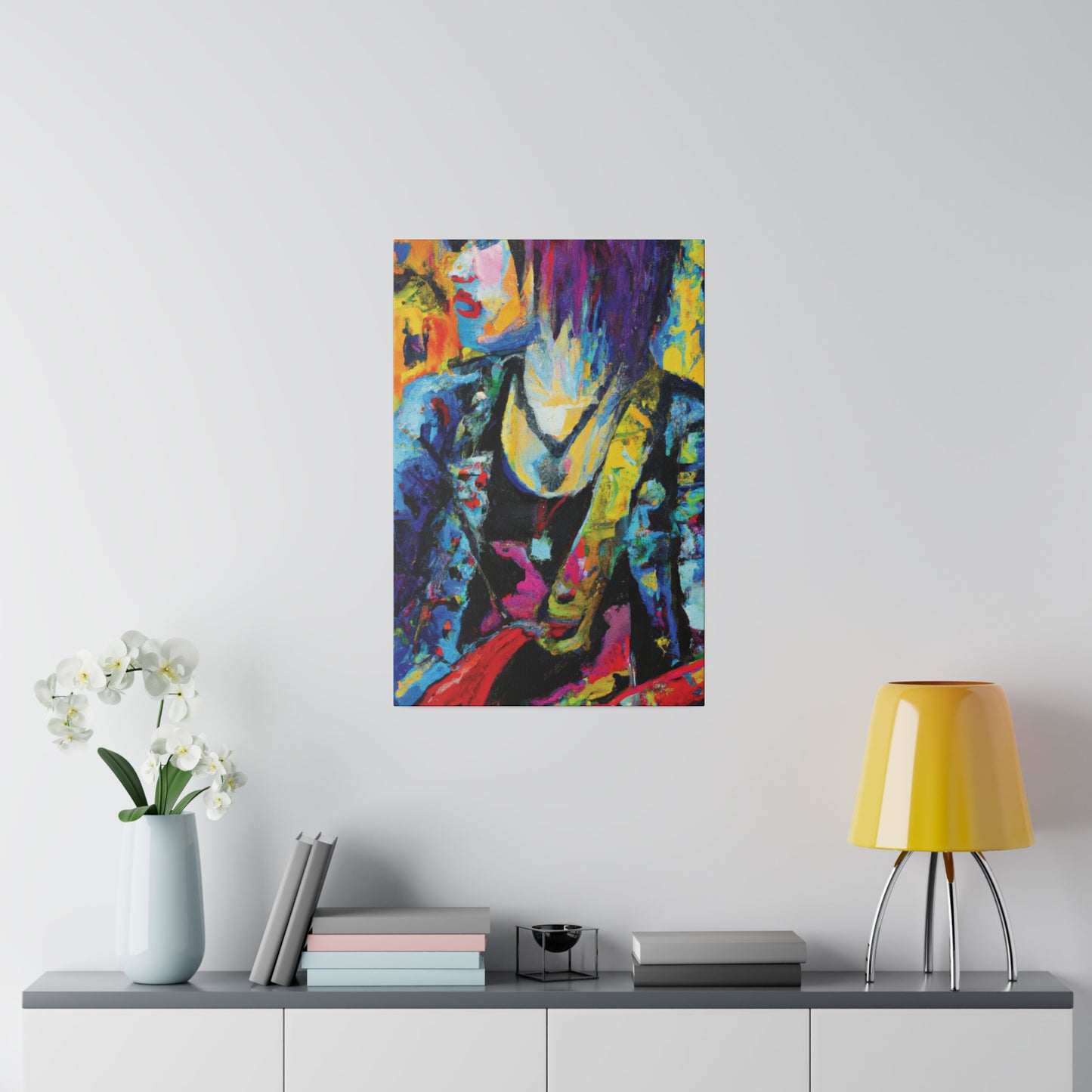 9756Z - Rockstar Oil Painting Style Print | Poster | Home Decor | Wall Art | Music Art | Canvas