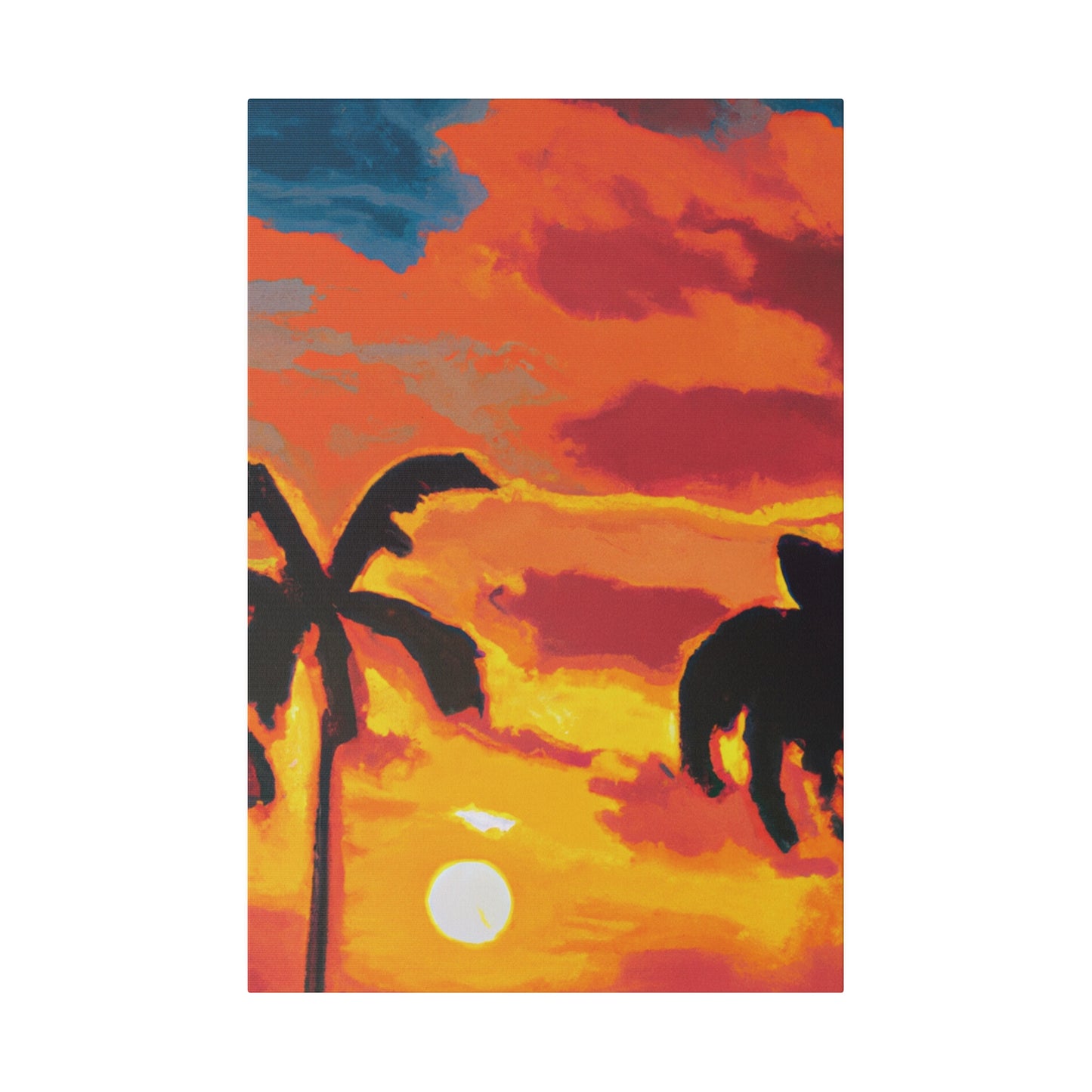 497L - Miami Beach Sunset Painting Print | Miami | Beach | Sunset | Poster | Home Decor | Wall Art | Canvas