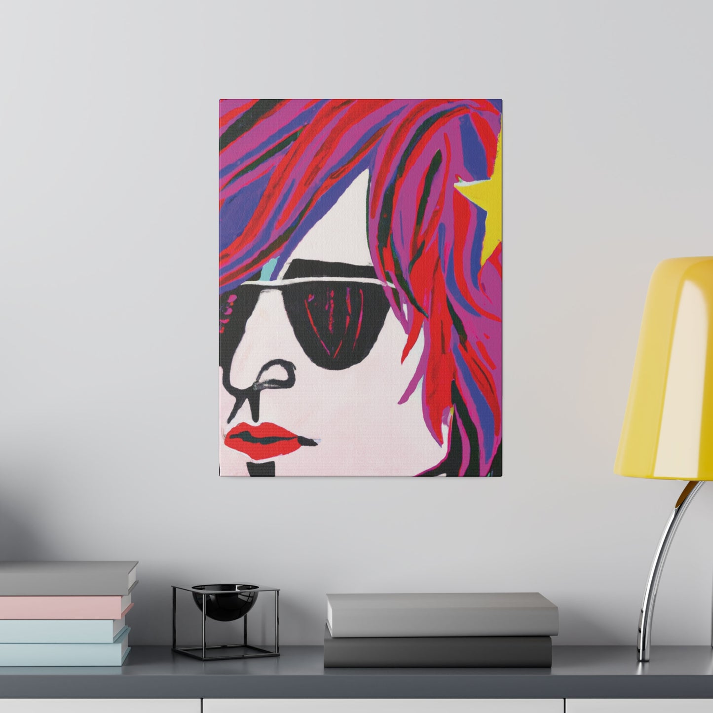 3293X - Rockstar Painting Print | Face | Abstract | Poster | Home Decor | Wall Art | Music Art | Canvas