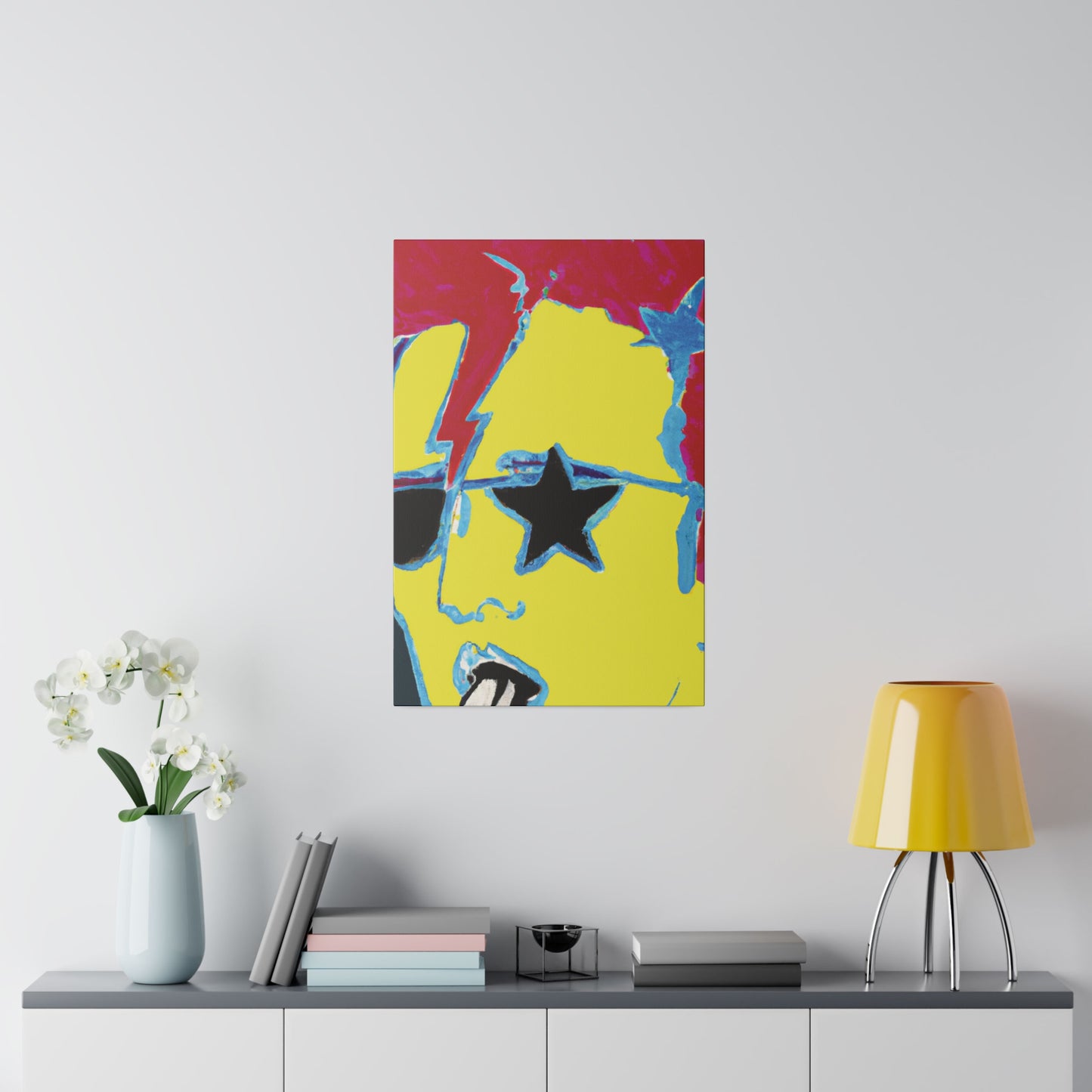 1454X - Rockstar Painting Print | Face | Abstract | Poster | Home Decor | Wall Art | Music Art | Canvas