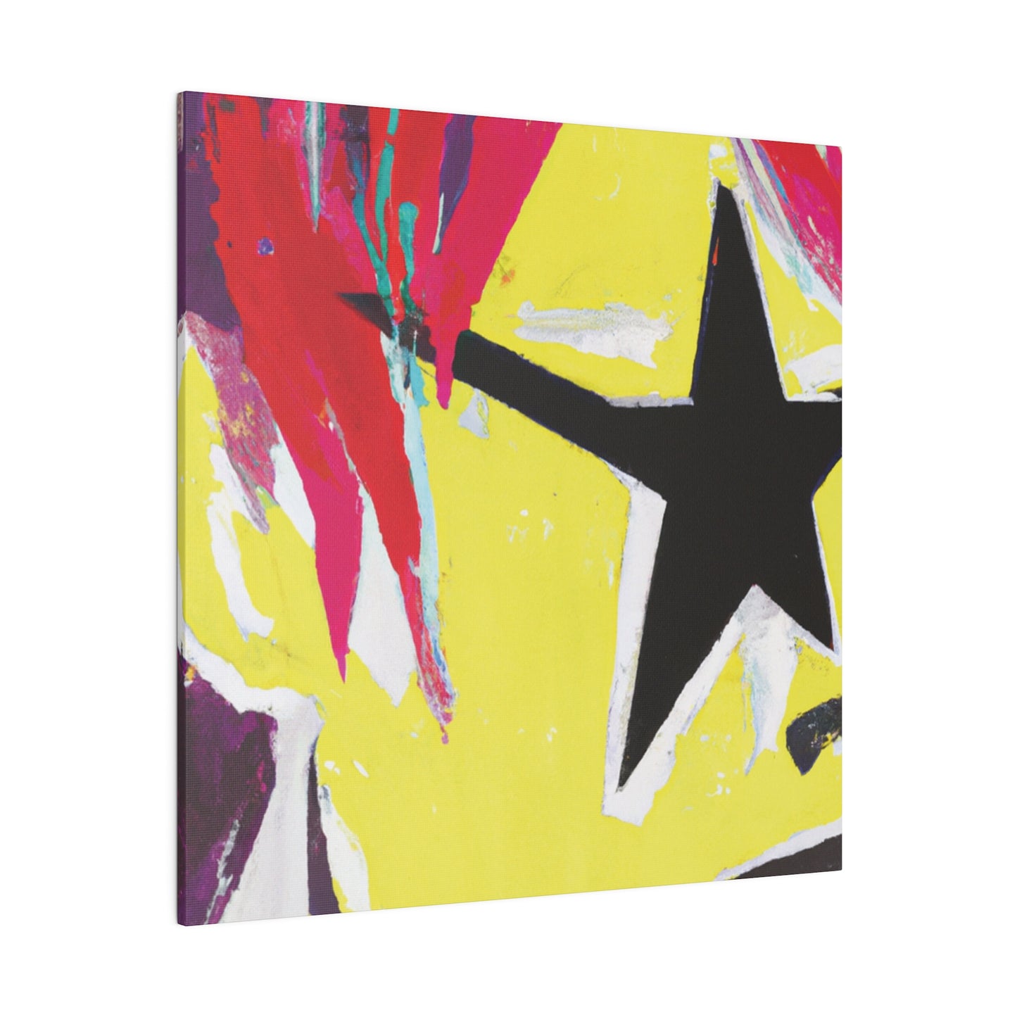 8768M - Rockstar Painting Print | Face | Abstract | Poster | Home Decor | Wall Art | Music Art | Canvas