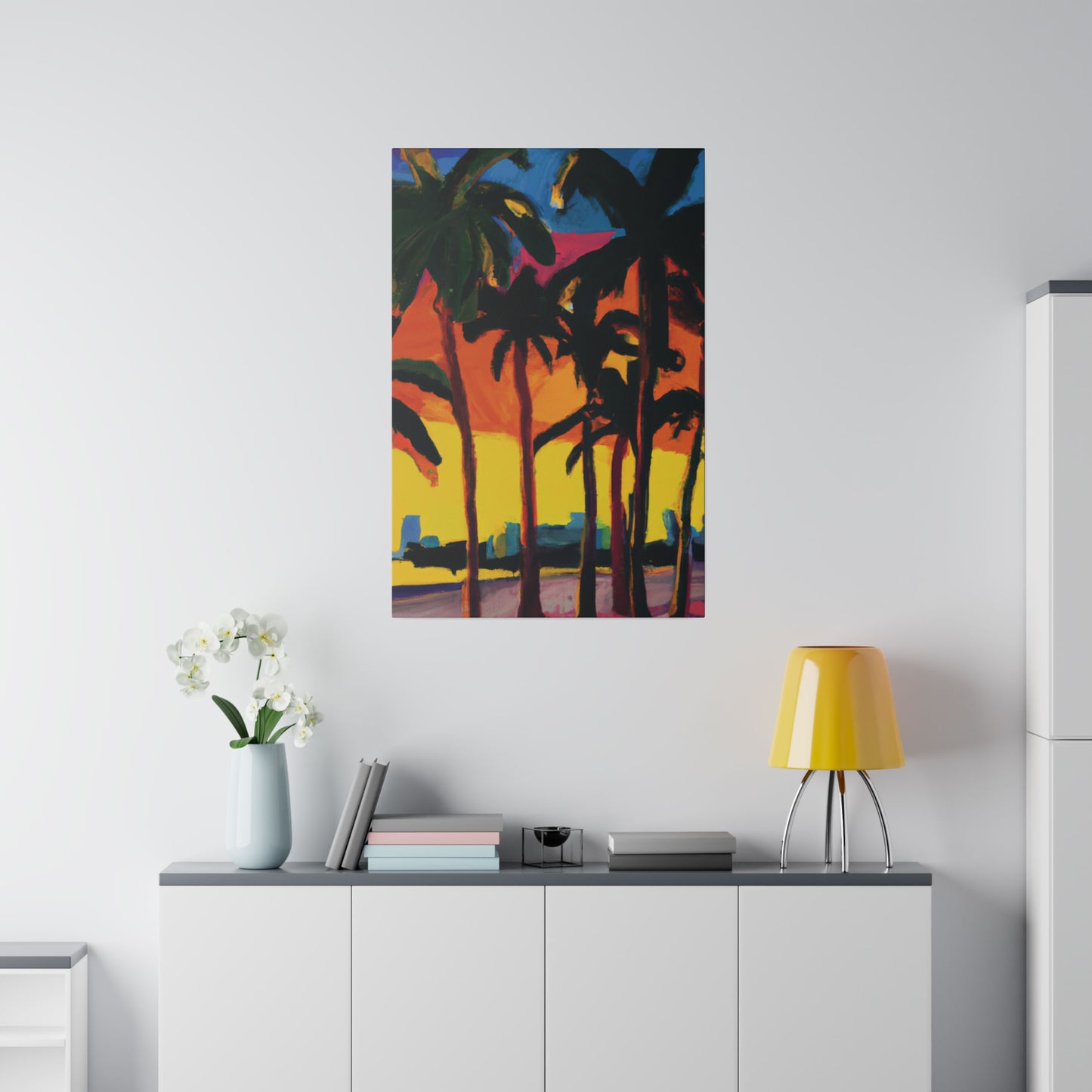 7398G - Miami Beach Sunset Painting Print | Miami | Beach | Sunset | Poster | Home Decor | Wall Art | Canvas