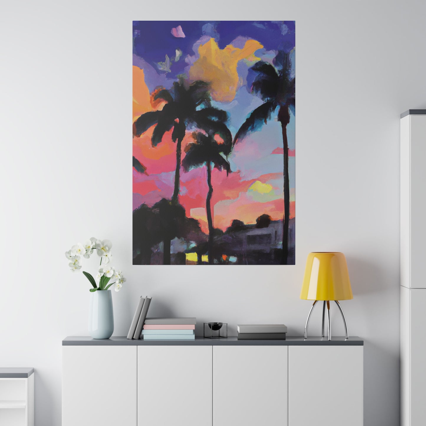 5334Q - Miami Beach Sunset Painting Print | Miami | Beach | Sunset | Poster | Home Decor | Wall Art | Canvas