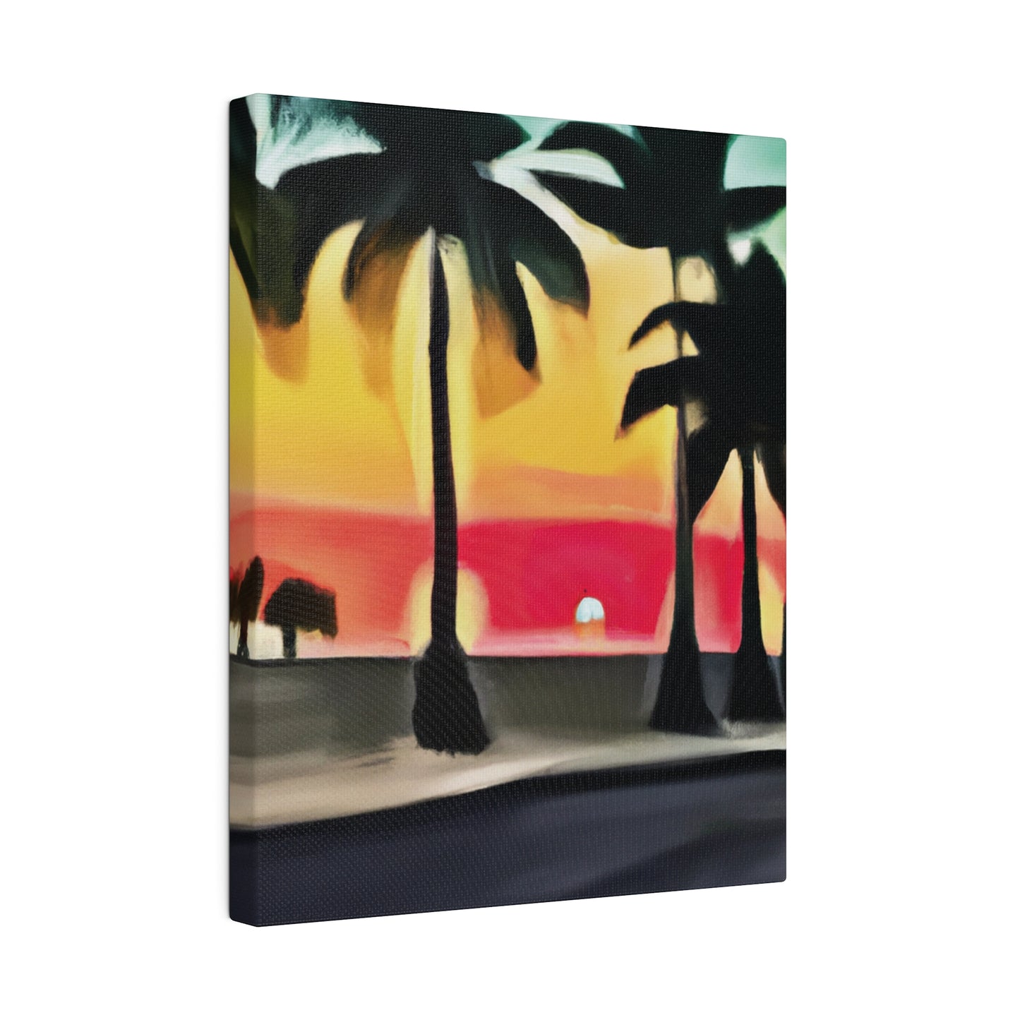 6057U - Miami Beach Sunset Painting Print | Miami | Beach | Sunset | Poster | Home Decor | Wall Art | Canvas