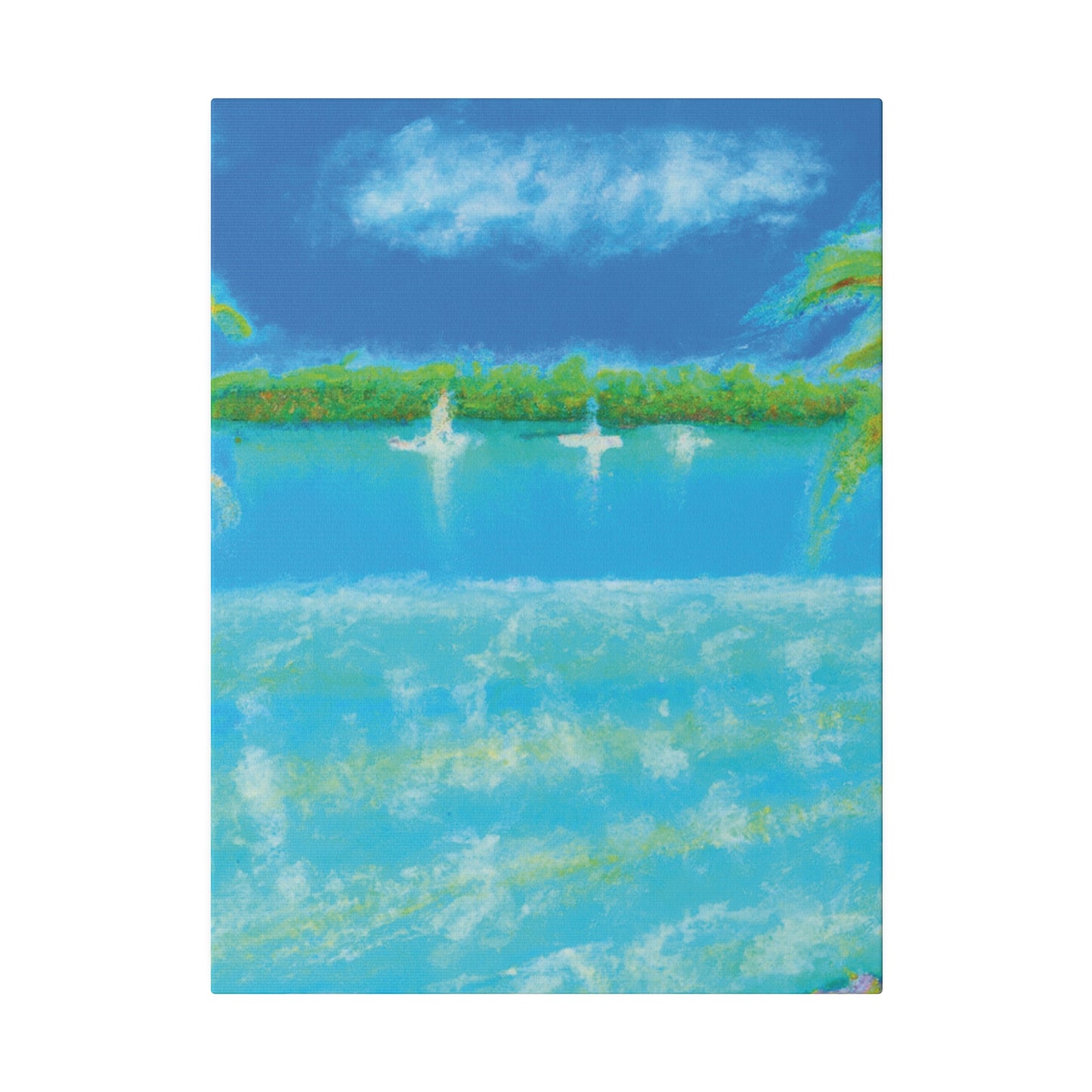 8369D - Bahamas Ocean Painting Print | Bahamas | Ocean | Beach | Poster | Home Decor | Wall Art | Canvas