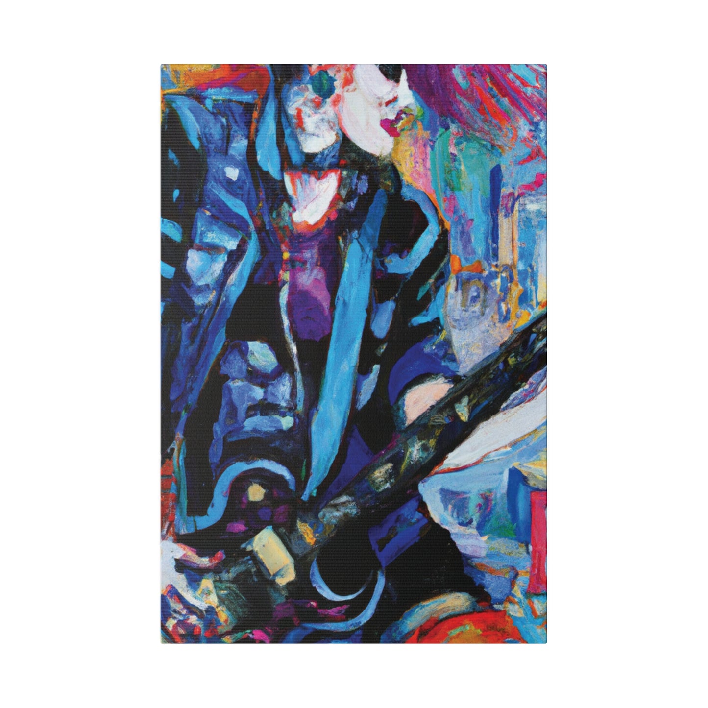 7204K - Rockstar Oil Painting Style Print | Poster | Home Decor | Wall Art | Music Art | Canvas