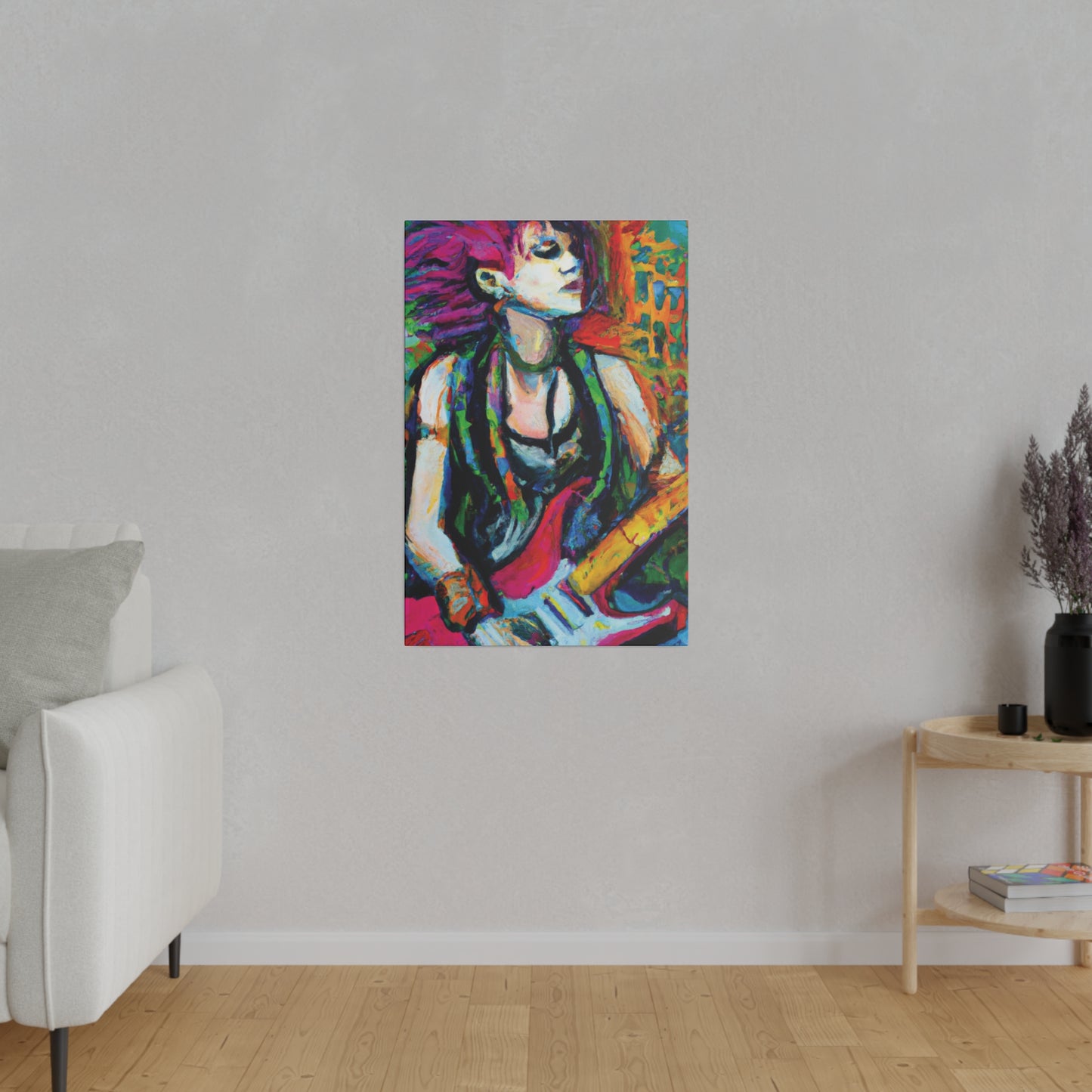 9572N - Rockstar Oil Painting Style Print | Poster | Home Decor | Wall Art | Music Art | Canvas