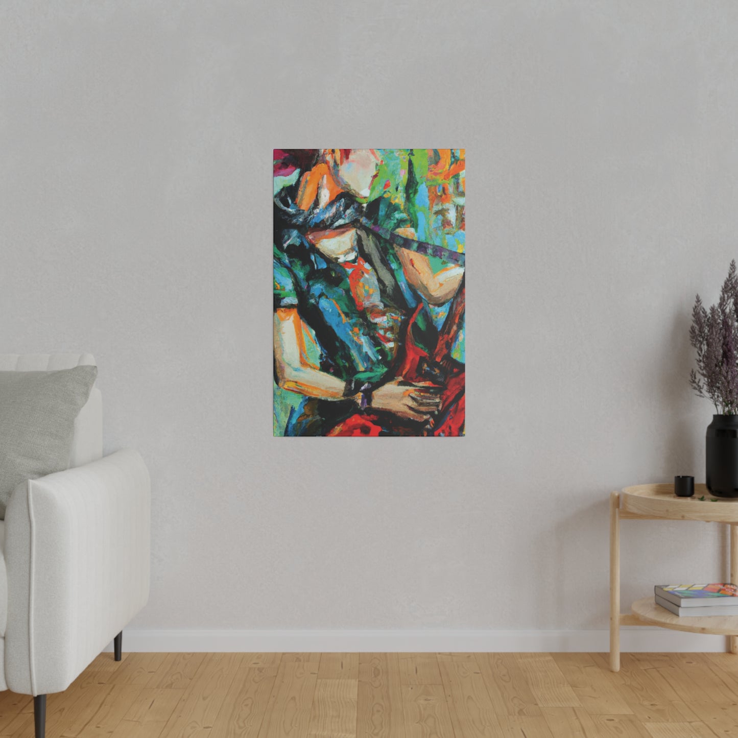 5279Q - Rockstar Oil Painting Style Print | Poster | Home Decor | Wall Art | Music Art | Canvas