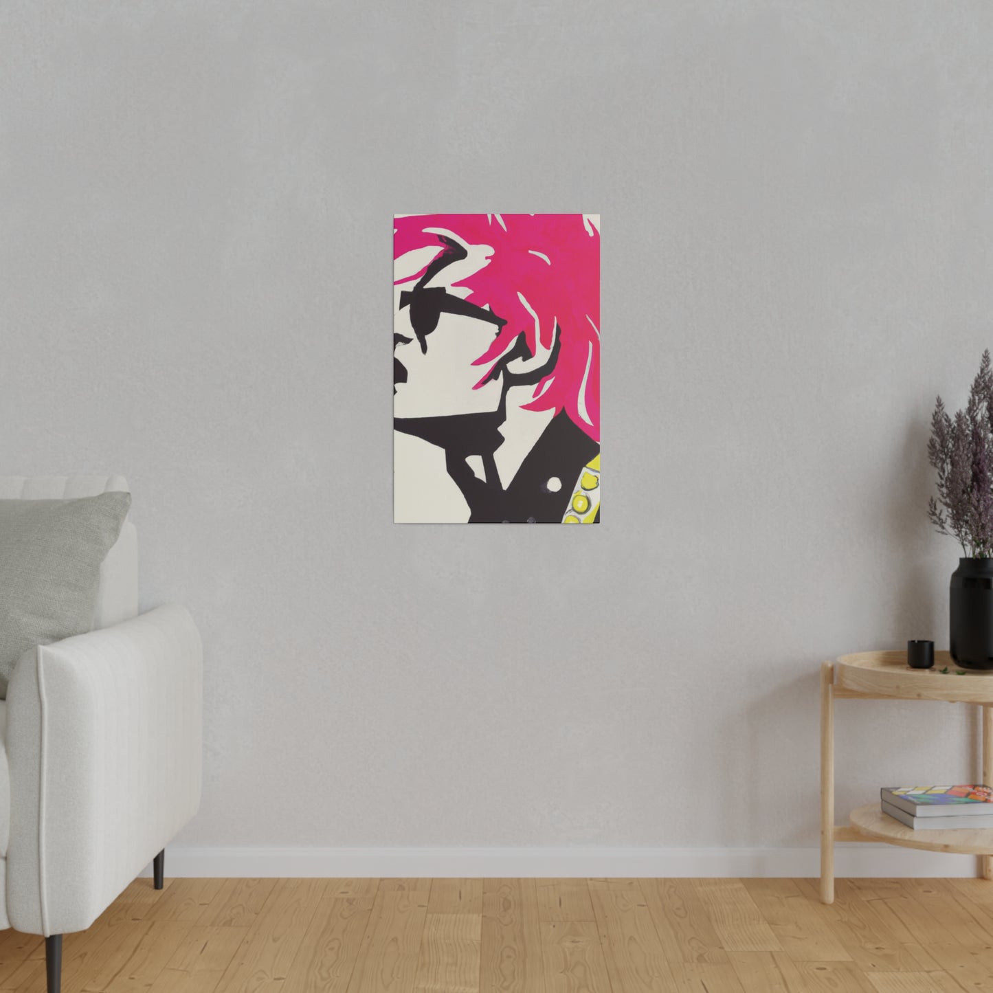 7144N - Rockstar Painting Print | Face | Abstract | Poster | Home Decor | Wall Art | Music Art | Canvas