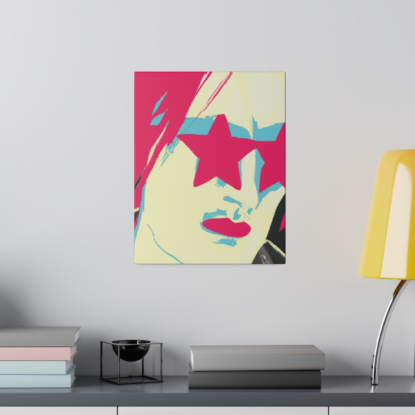 9695Y - Rockstar Painting Print | Face | Abstract | Poster | Home Decor | Wall Art | Music Art | Canvas