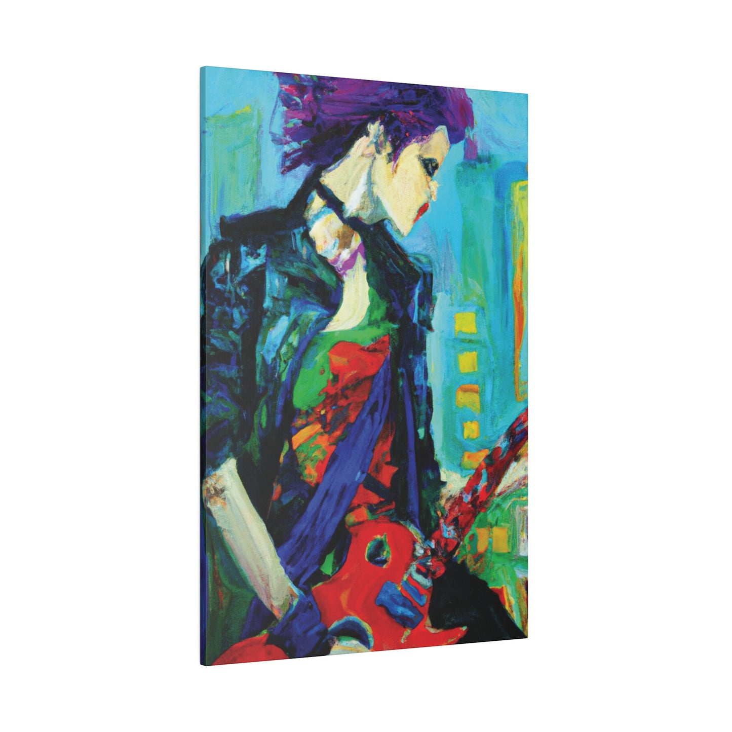 6756O - Rockstar Oil Painting Style Print | Poster | Home Decor | Wall Art | Music Art | Canvas