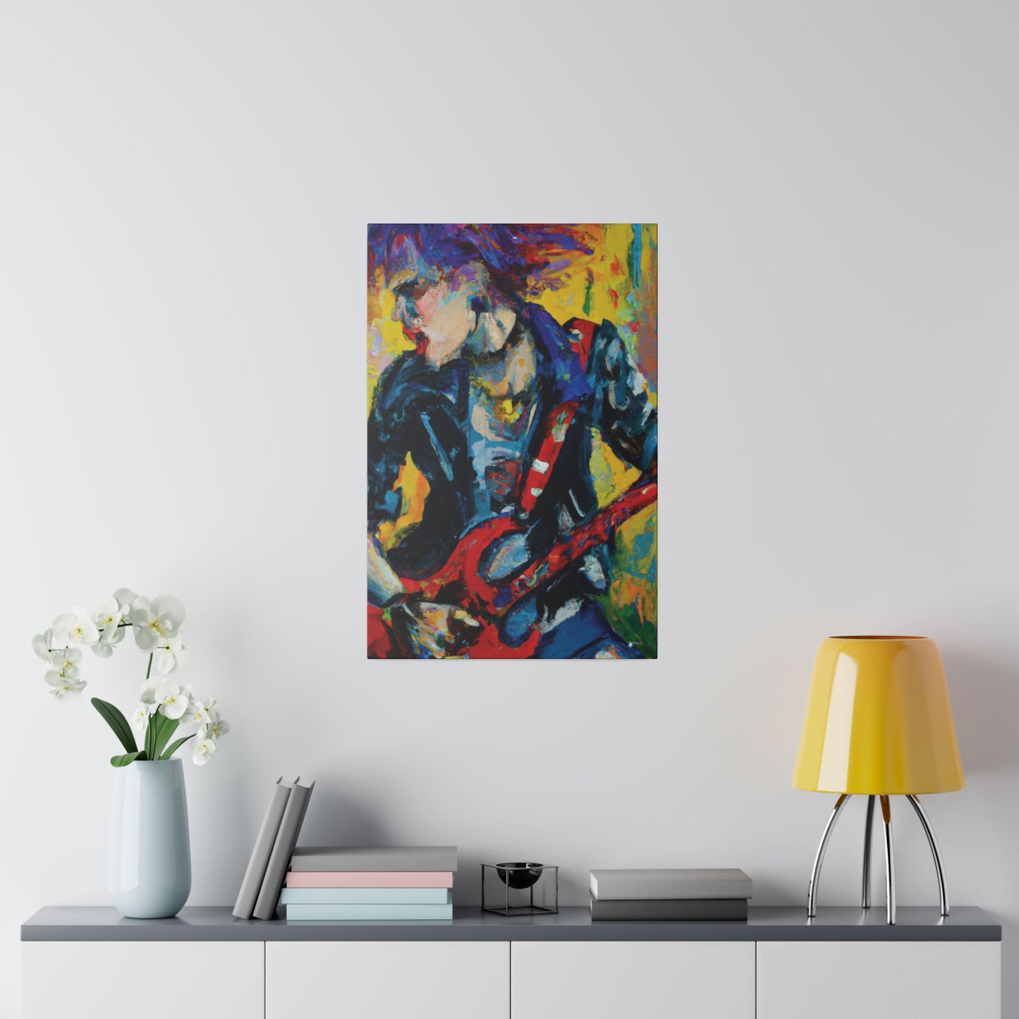 2249F - Rockstar Oil Painting Style Print | Poster | Home Decor | Wall Art | Music Art | Canvas