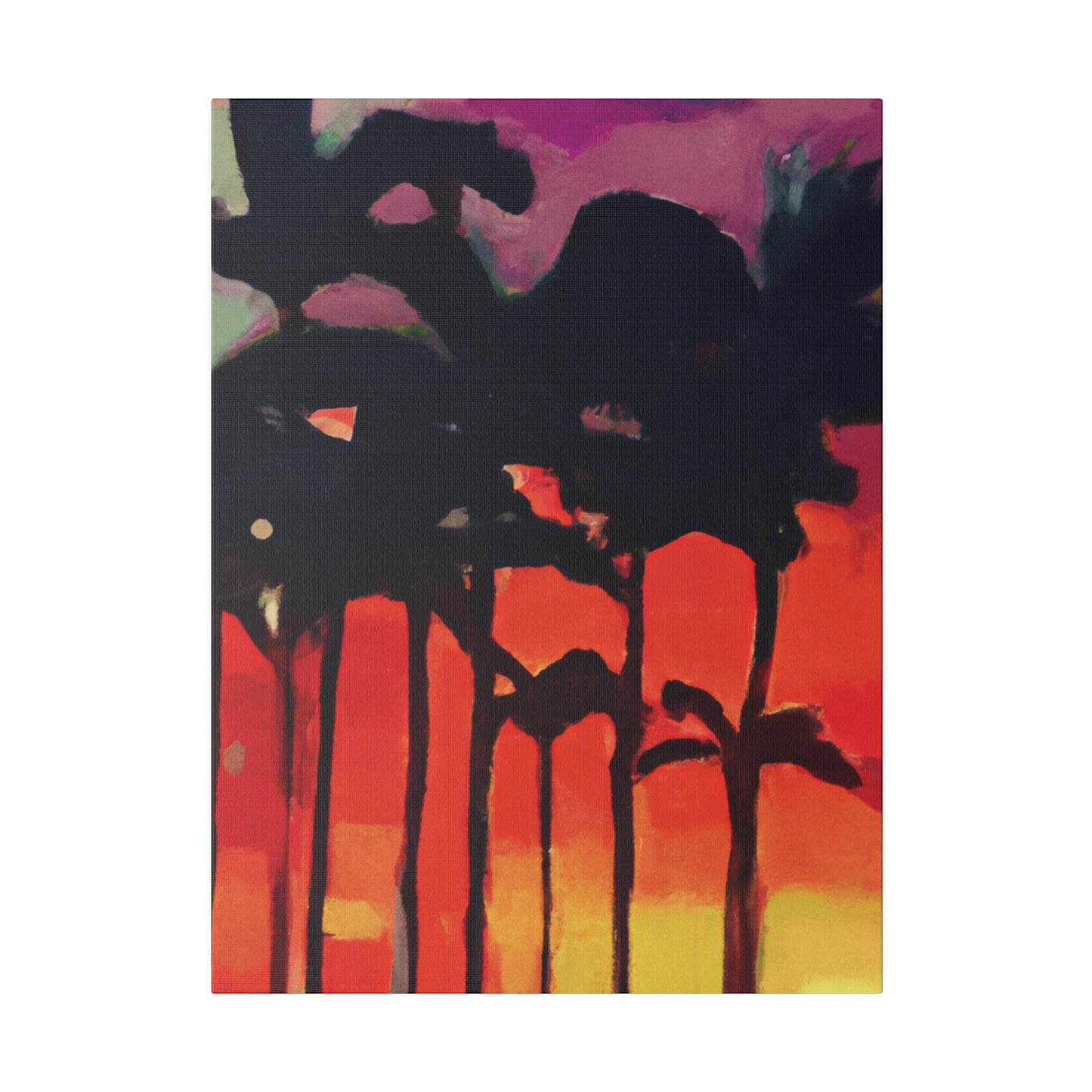 9653K - Miami Beach Sunset Painting Print | Miami | Beach | Sunset | Poster | Home Decor | Wall Art | Canvas