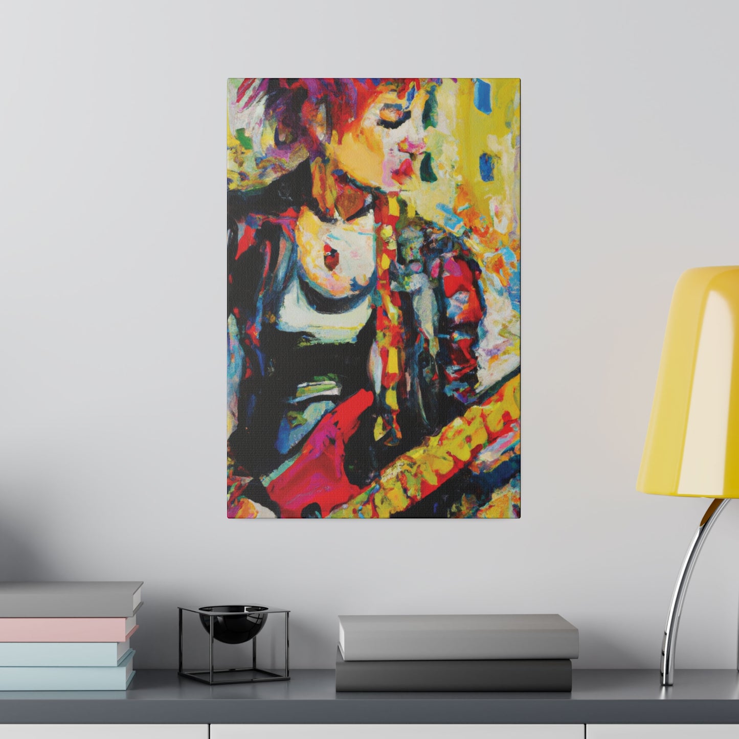 8768U - Rockstar Oil Painting Style Print | Poster | Home Decor | Wall Art | Music Art | Canvas