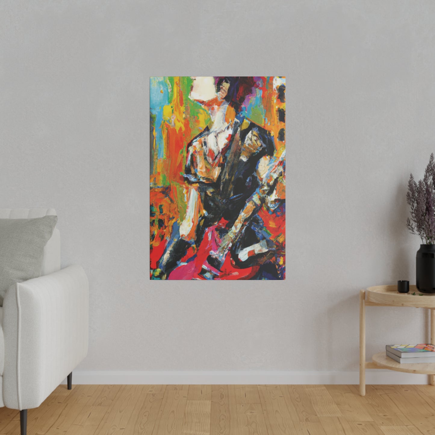 5867V - Rockstar Oil Painting Style Print | Poster | Home Decor | Wall Art | Music Art | Canvas