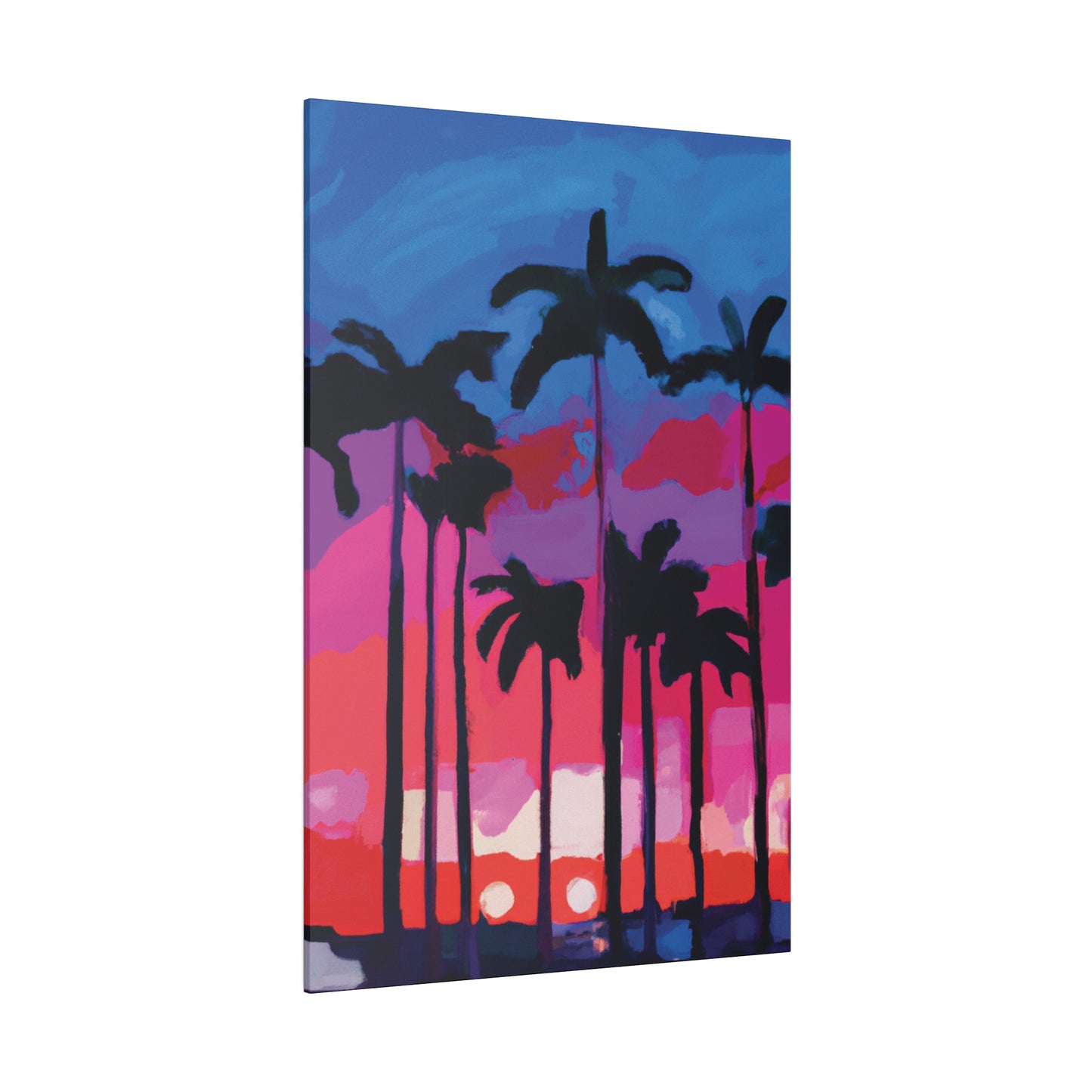 7245Y - Miami Beach Sunset Painting Print | Miami | Beach | Sunset | Poster | Home Decor | Wall Art | Canvas