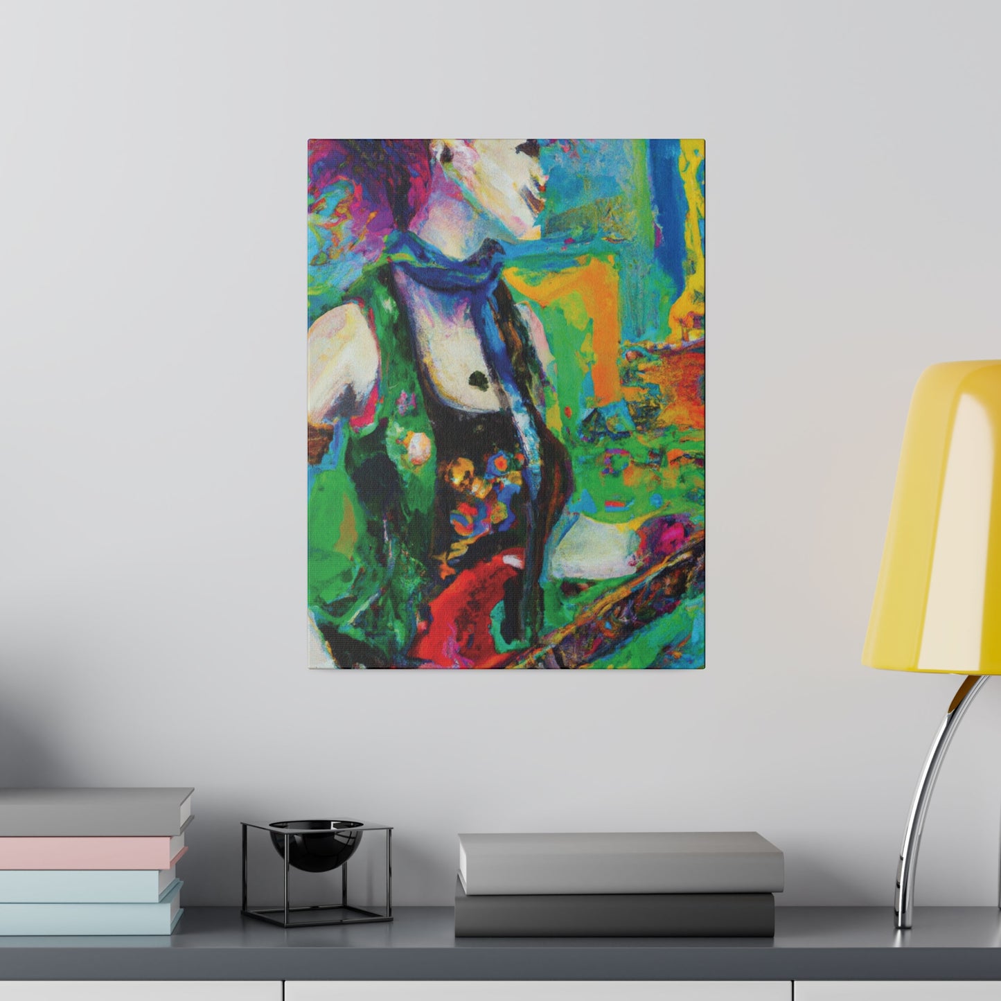 3467C - Rockstar Oil Painting Style Print | Poster | Home Decor | Wall Art | Music Art | Canvas