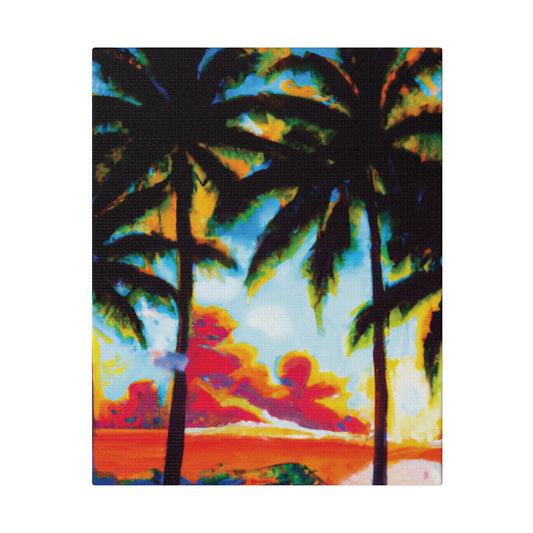 941Q - Miami Beach Sunset Painting Print | Miami | Beach | Sunset | Poster | Home Decor | Wall Art | Canvas