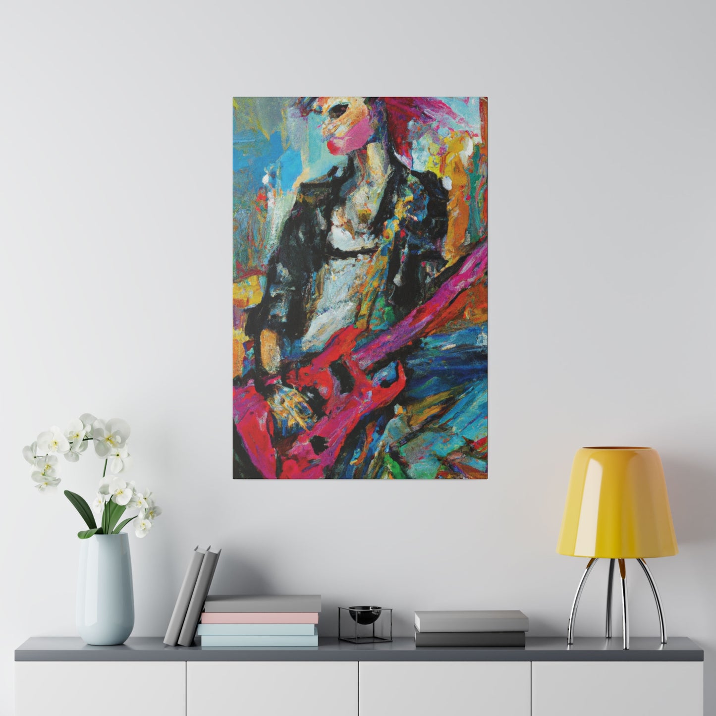 472O - Rockstar Oil Painting Style Print | Poster | Home Decor | Wall Art | Music Art | Canvas