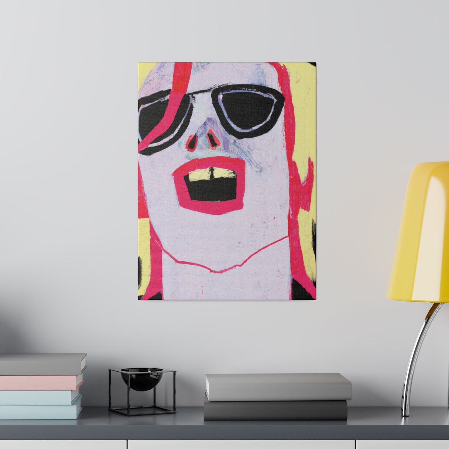 6233M - Rockstar Painting Print | Face | Abstract | Poster | Home Decor | Wall Art | Music Art | Canvas