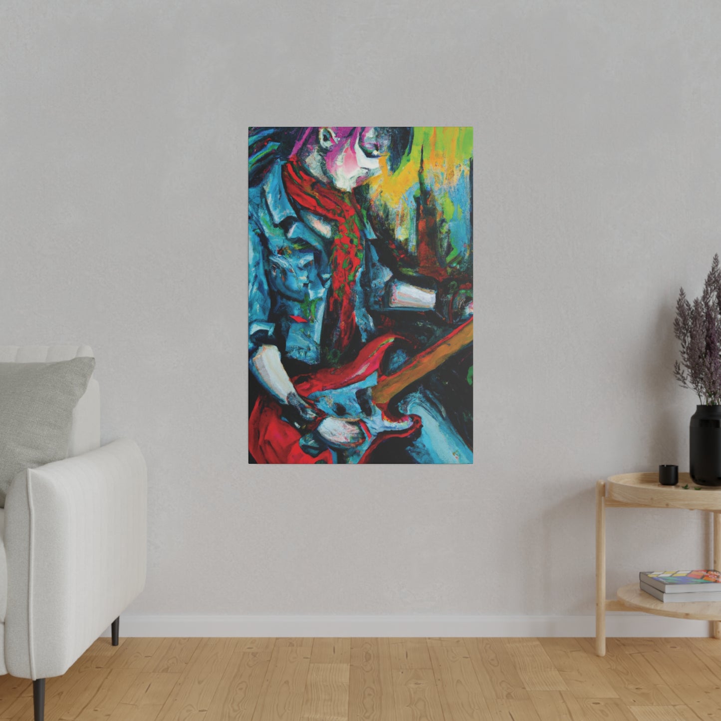 8367D - Rockstar Oil Painting Style Print | Poster | Home Decor | Wall Art | Music Art | Canvas