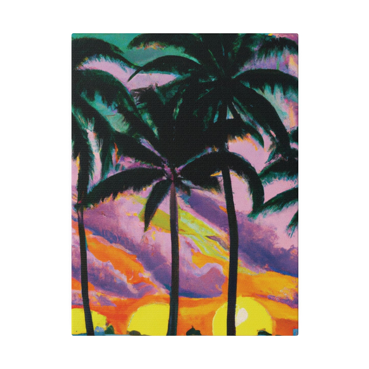 8789Q - Miami Beach Sunset Painting Print | Miami | Beach | Sunset | Poster | Home Decor | Wall Art | Canvas