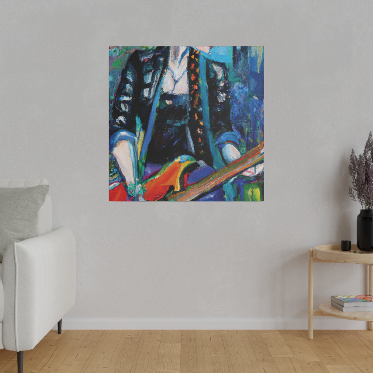 7376R - Rockstar Oil Painting Style Print | Poster | Home Decor | Wall Art | Music Art | Canvas