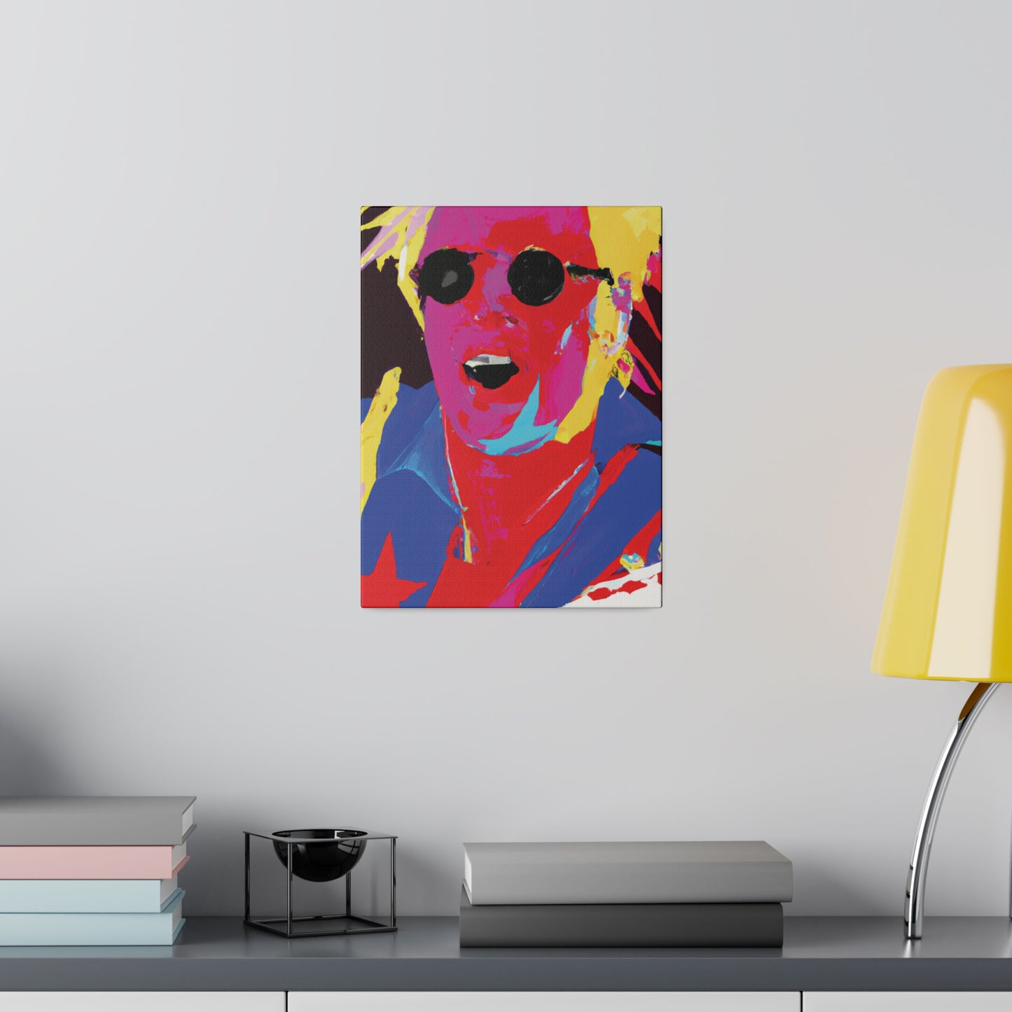 1327M - Rockstar Painting Print | Face | Abstract | Poster | Home Decor | Wall Art | Music Art | Canvas