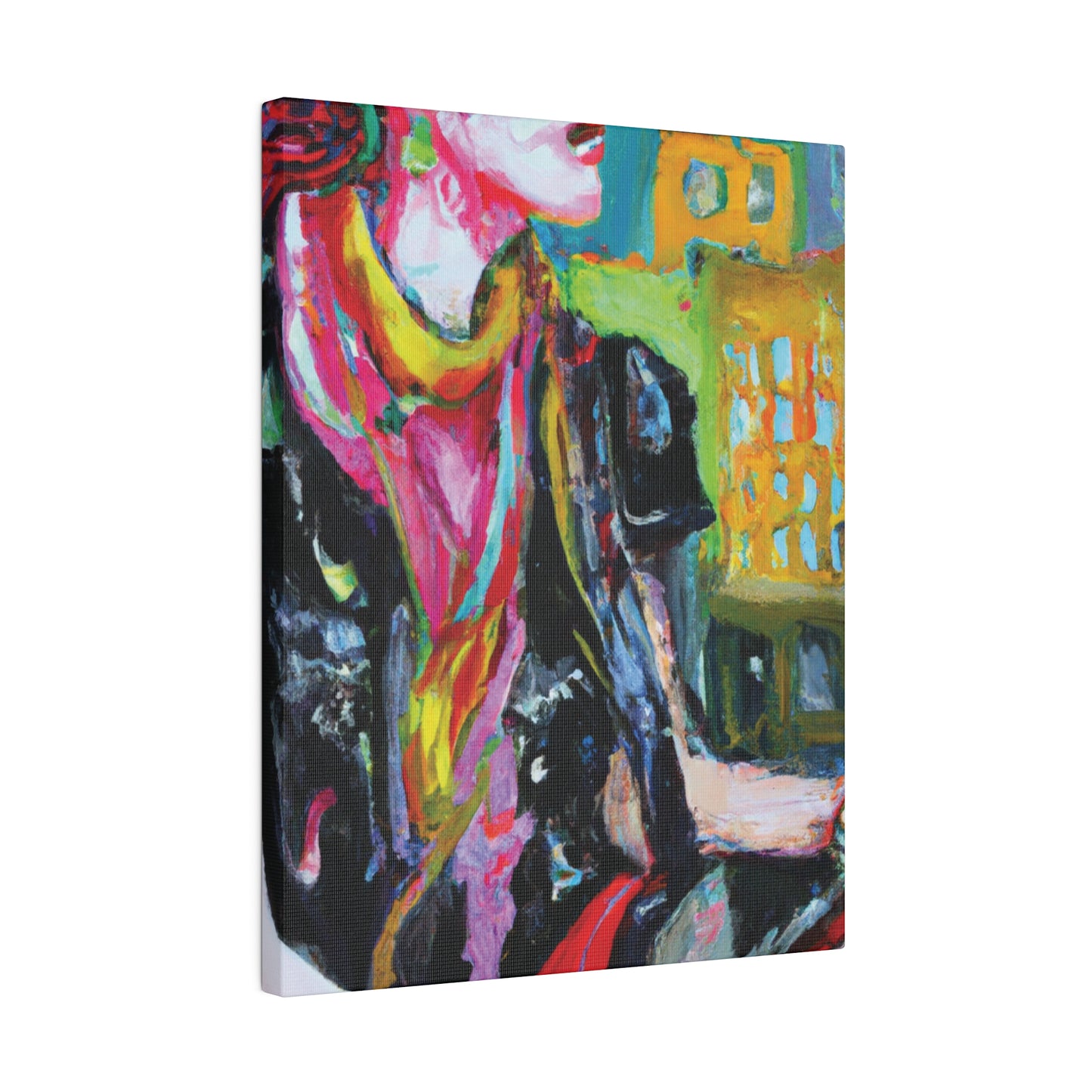 9896T - Rockstar Oil Painting Style Print | Poster | Home Decor | Wall Art | Music Art | Canvas